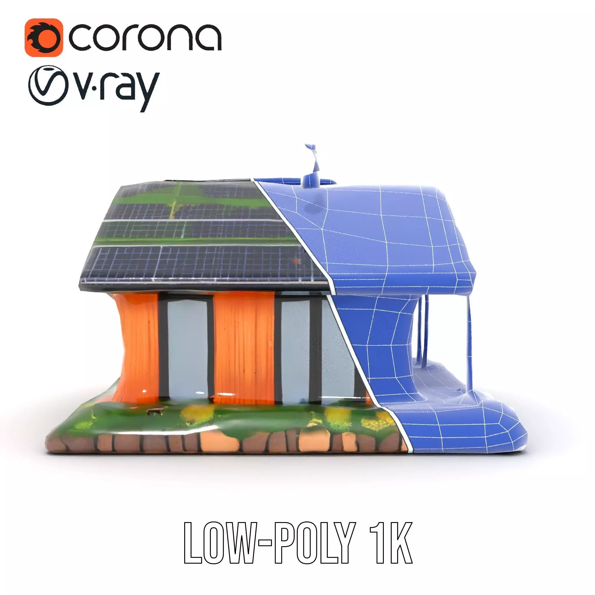 EcoFriendly Cabin model pack Low-poly 3D model_25