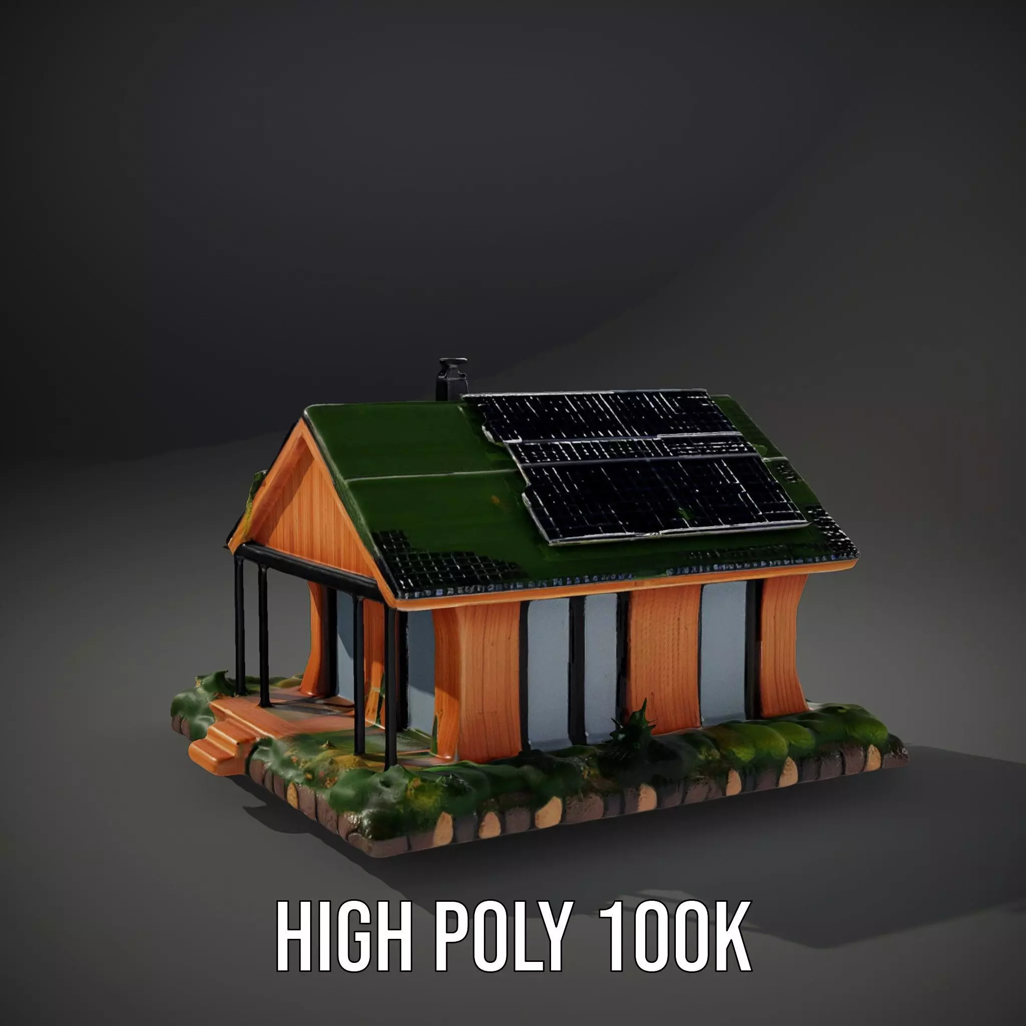 EcoFriendly Cabin model pack Low-poly 3D model_10