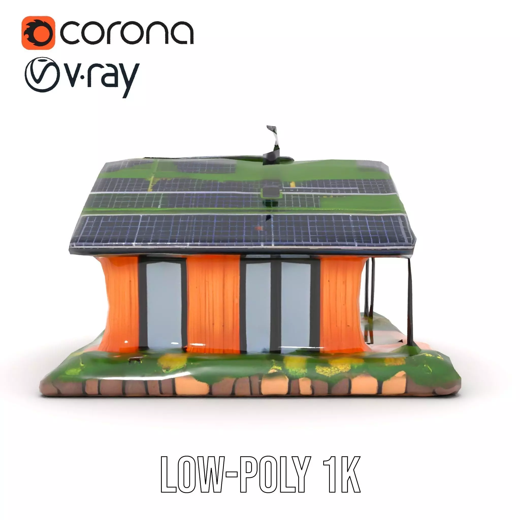 EcoFriendly Cabin model pack Low-poly 3D model_17