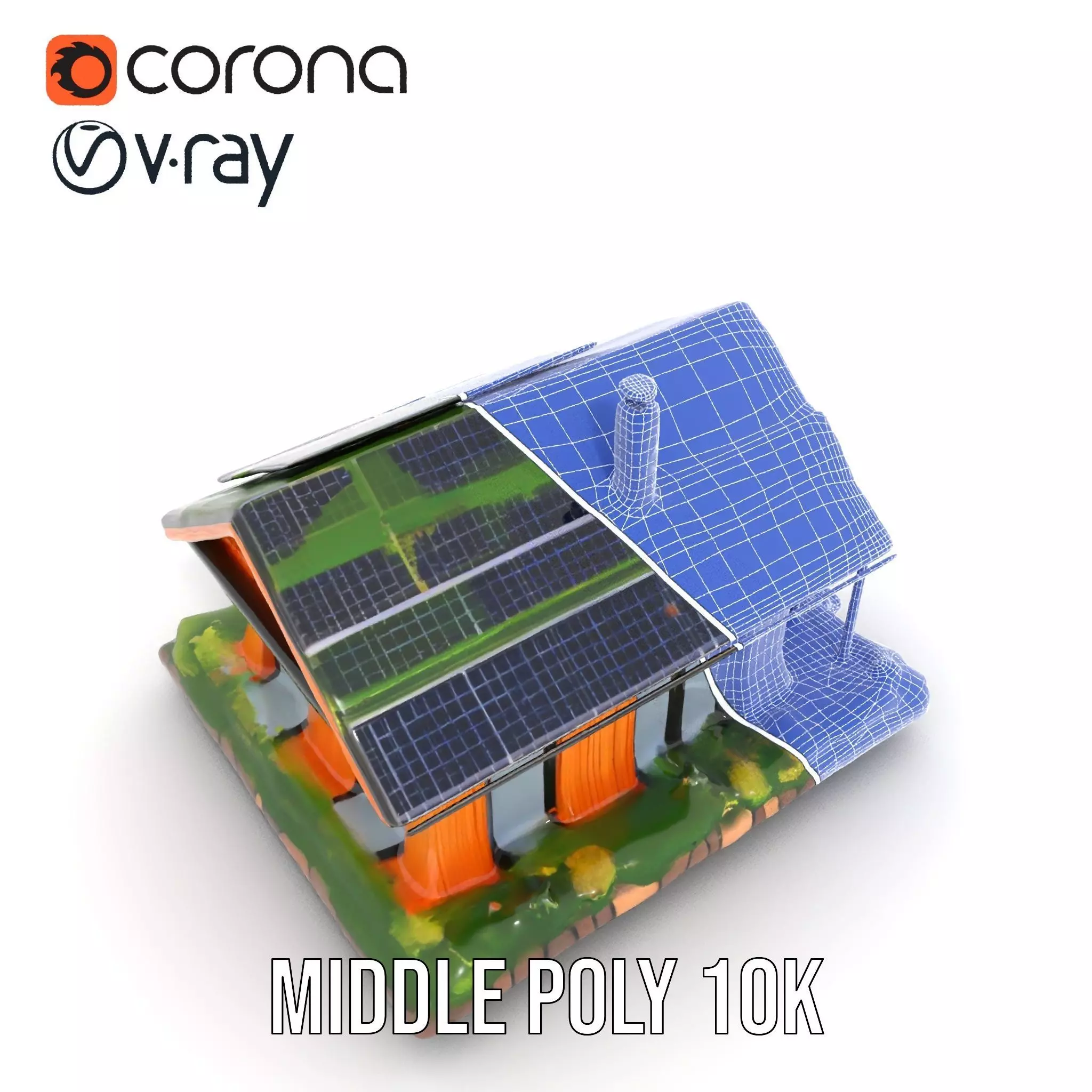 EcoFriendly Cabin model pack Low-poly 3D model_24