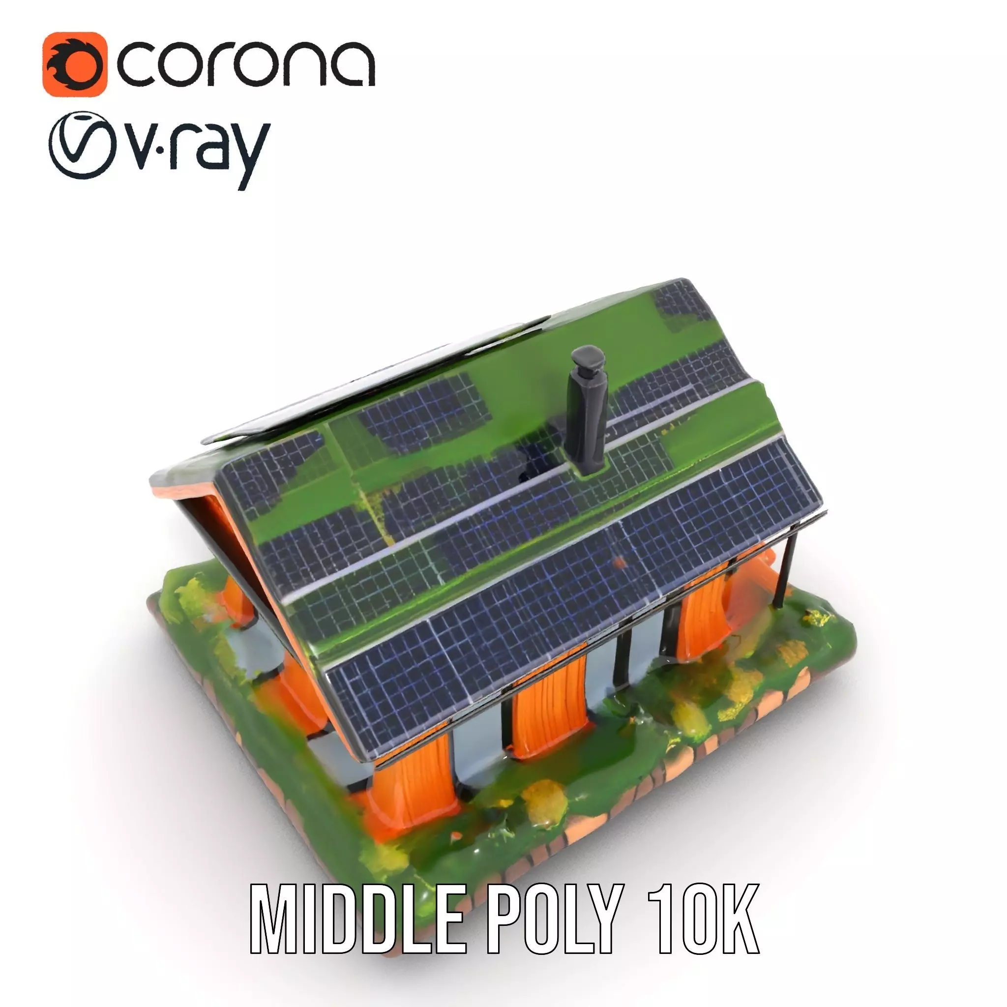 EcoFriendly Cabin model pack Low-poly 3D model_6
