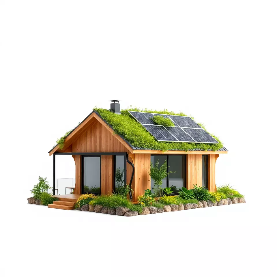 EcoFriendly Cabin model pack Low-poly 3D model_2