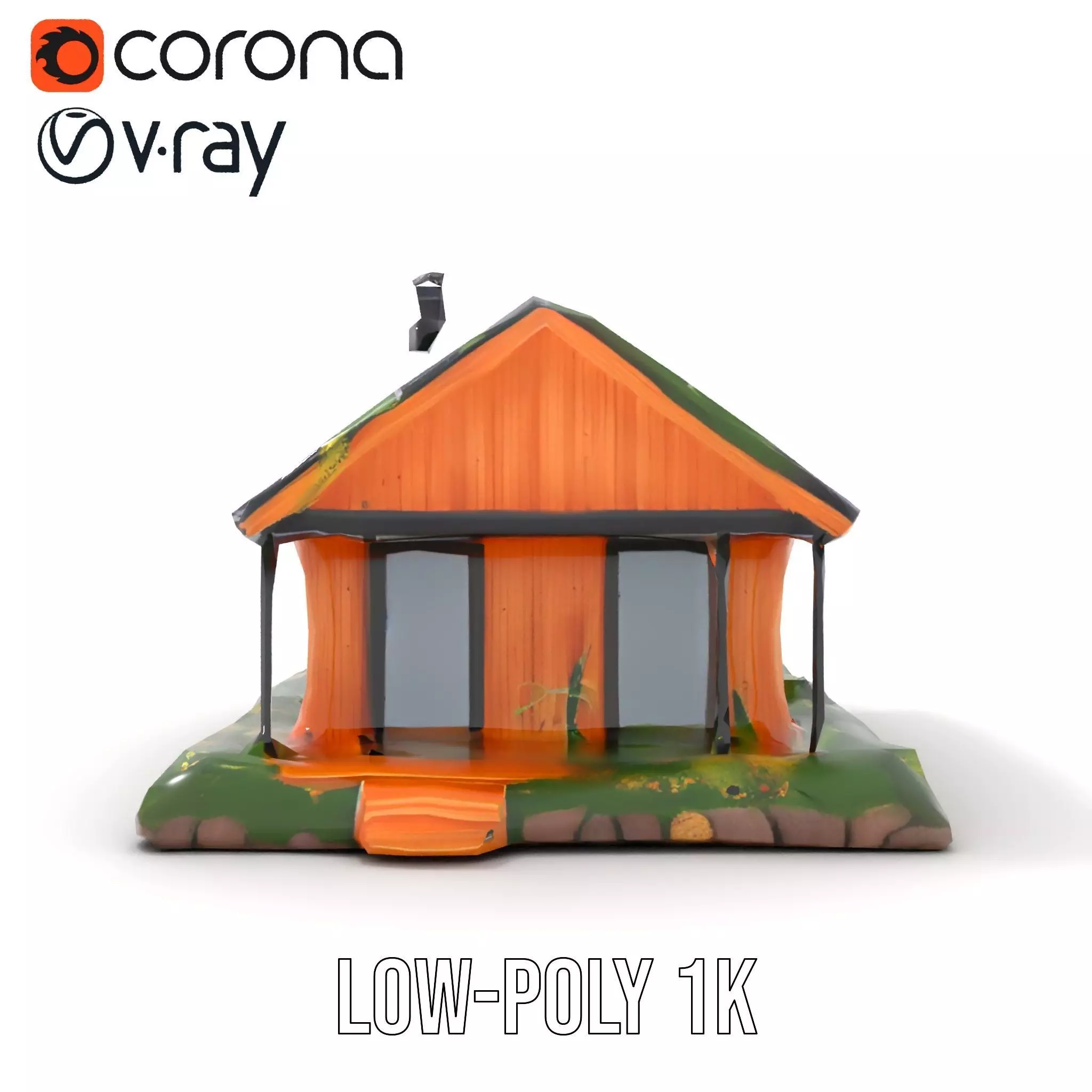 EcoFriendly Cabin model pack Low-poly 3D model_27