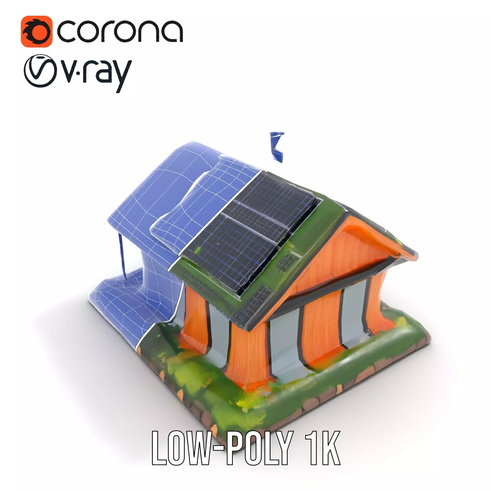 EcoFriendly Cabin model pack Low-poly 3D model_22
