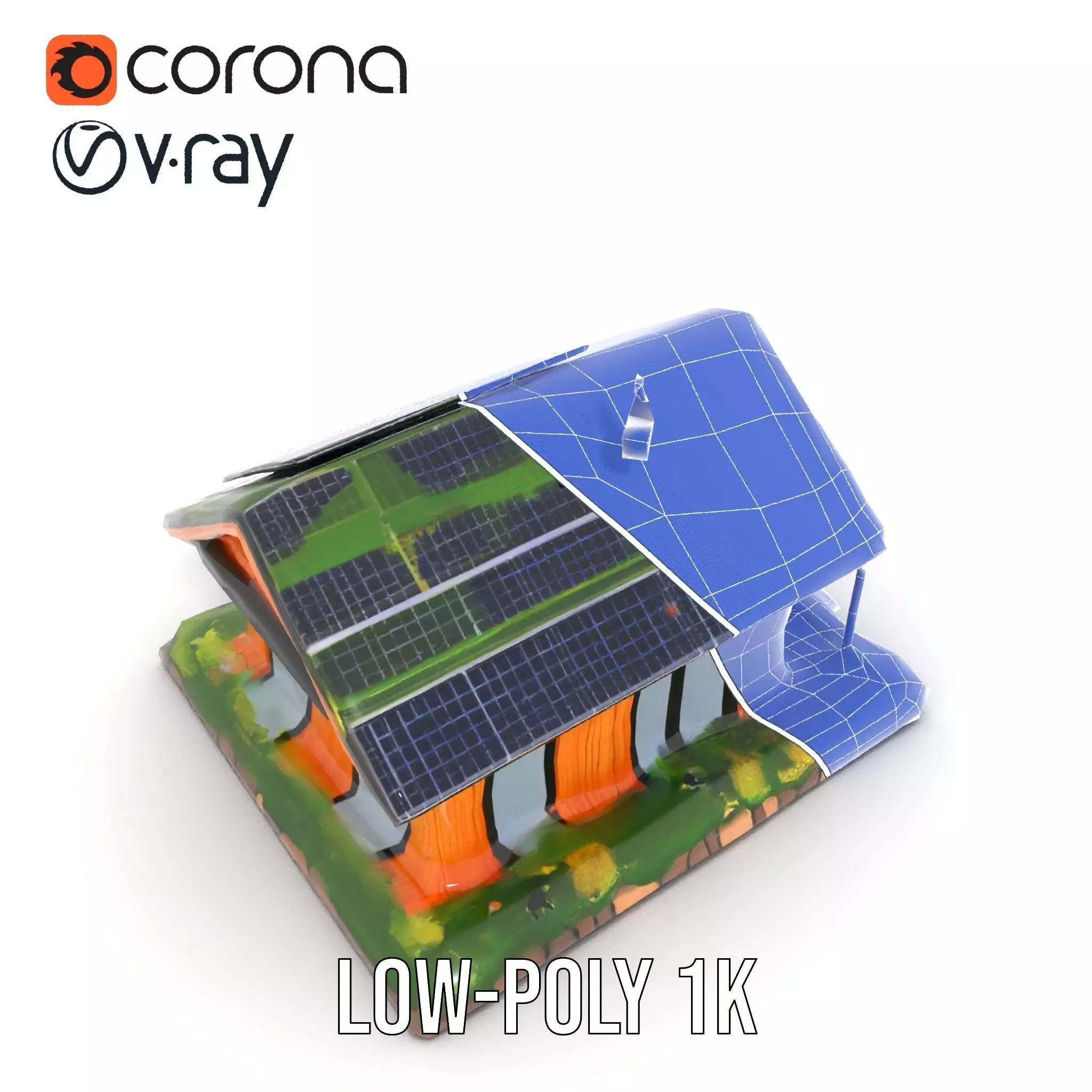 EcoFriendly Cabin model pack Low-poly 3D model_14