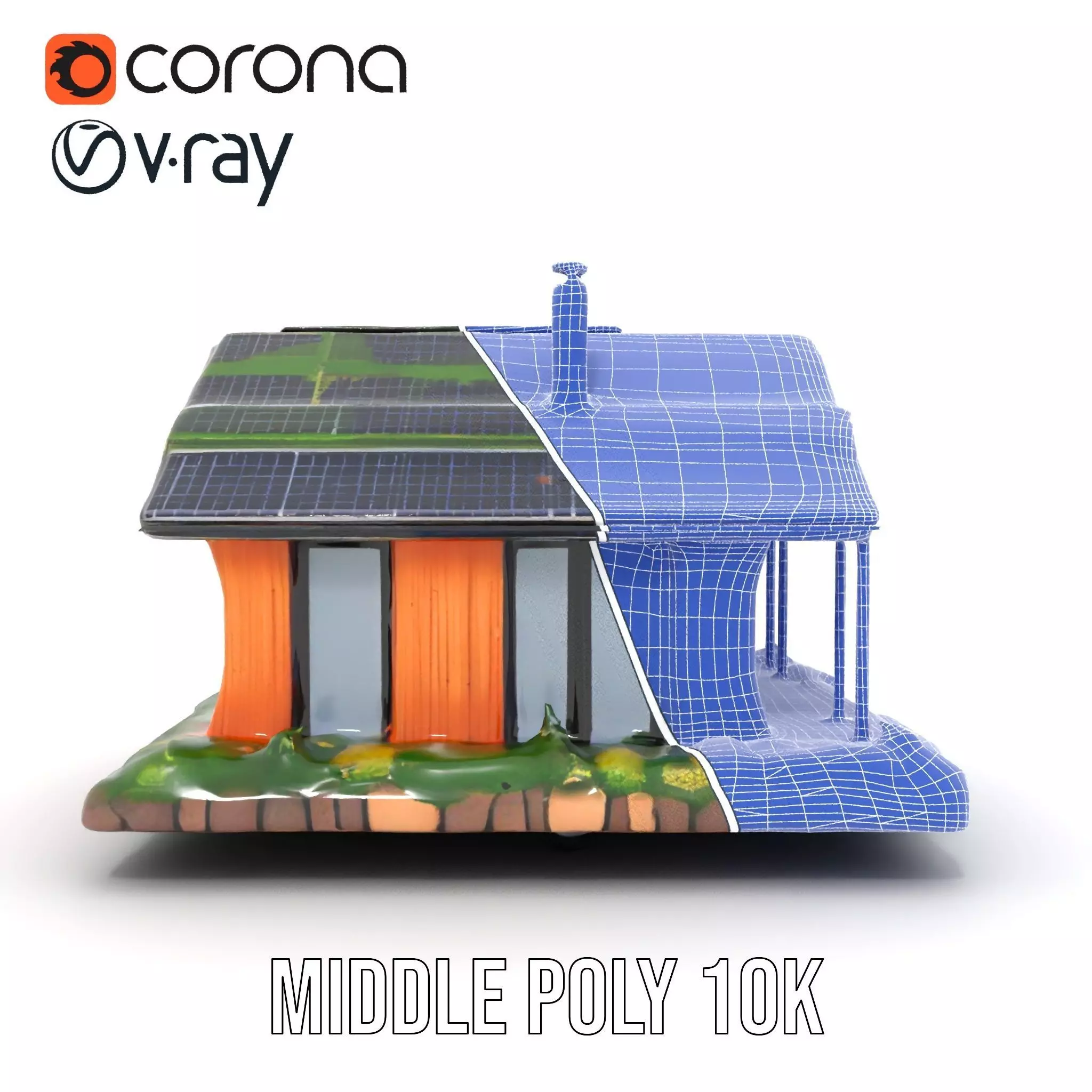 EcoFriendly Cabin model pack Low-poly 3D model_26
