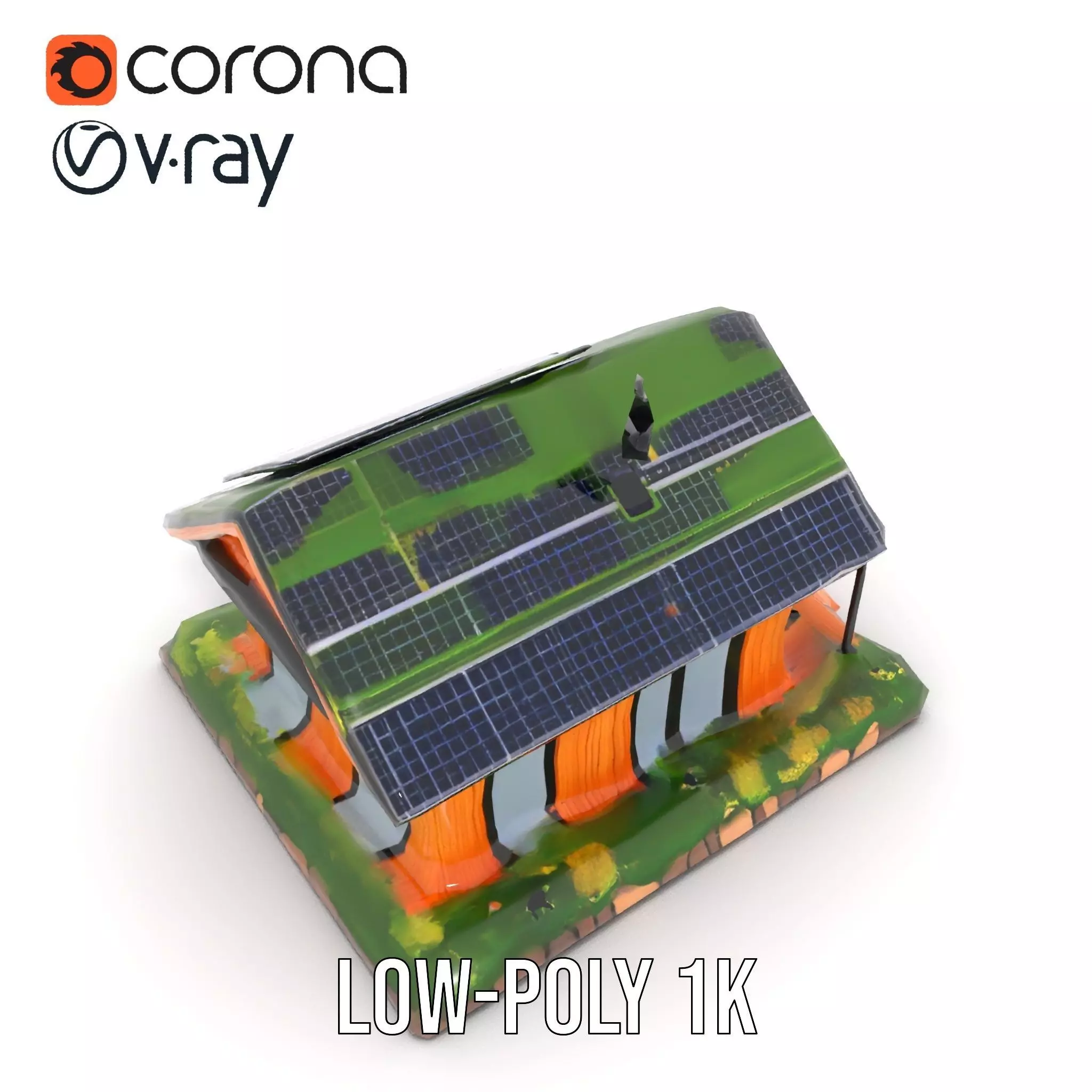 EcoFriendly Cabin model pack Low-poly 3D model_9