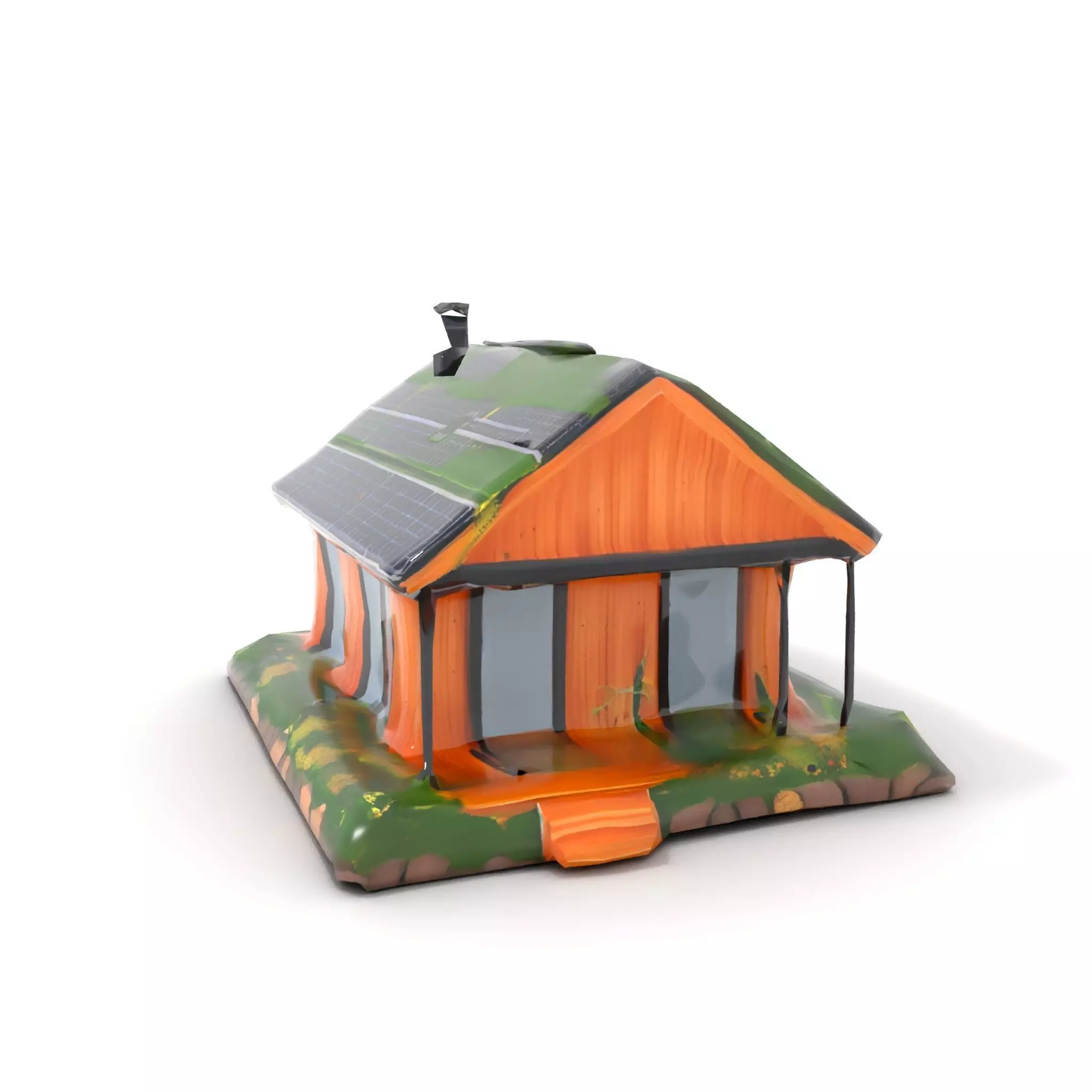 EcoFriendly Cabin model pack Low-poly 3D model_7
