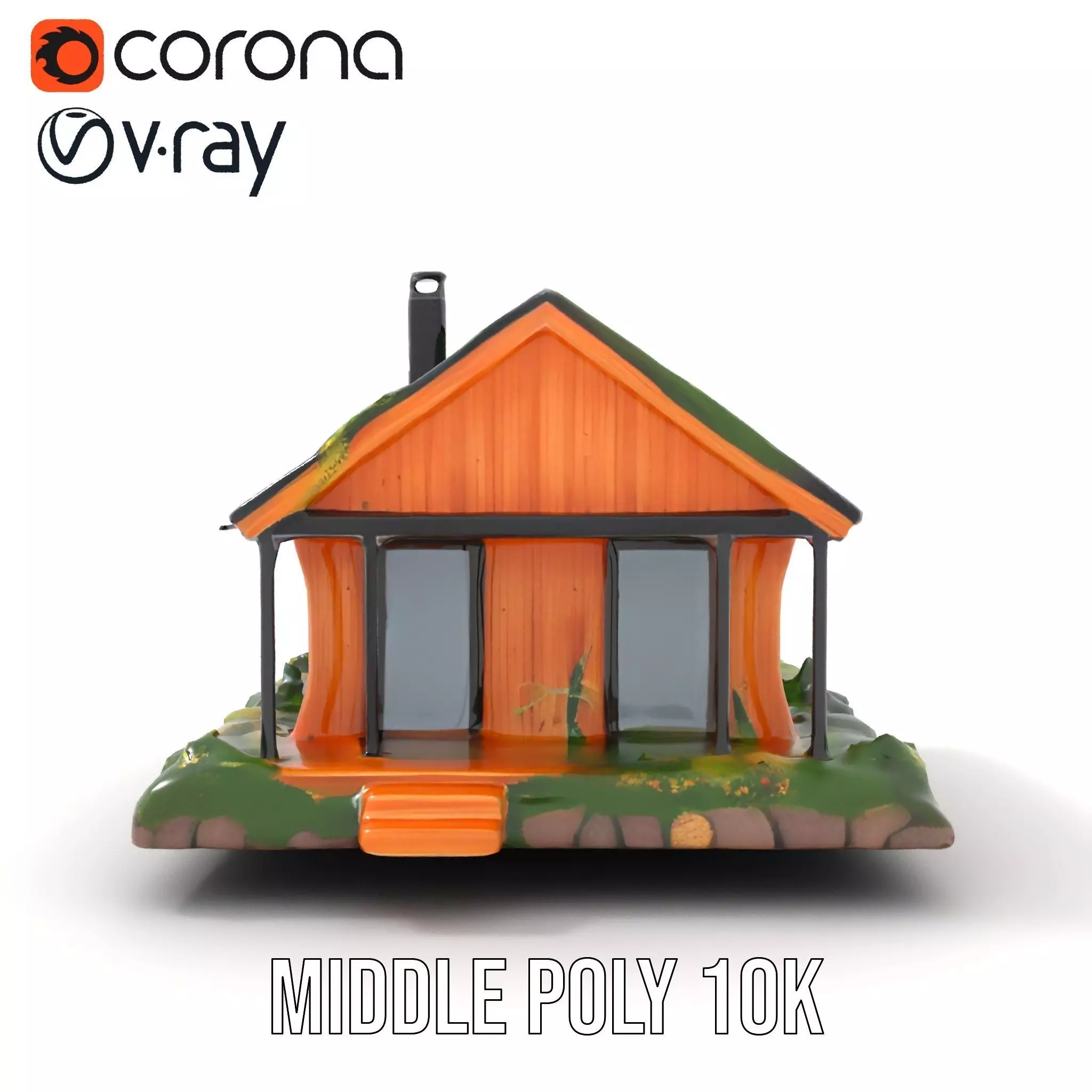 EcoFriendly Cabin model pack Low-poly 3D model_16