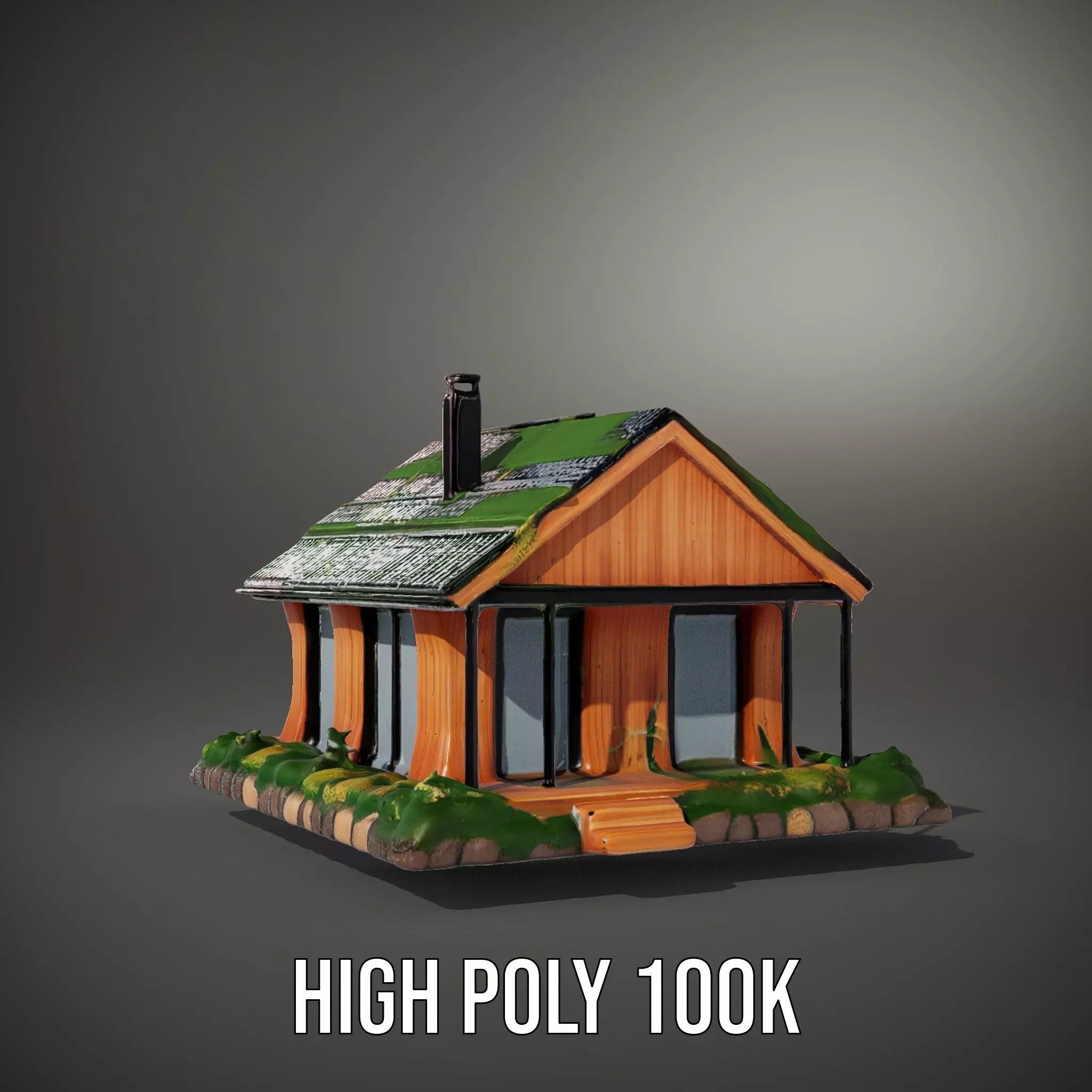 EcoFriendly Cabin model pack Low-poly 3D model_8