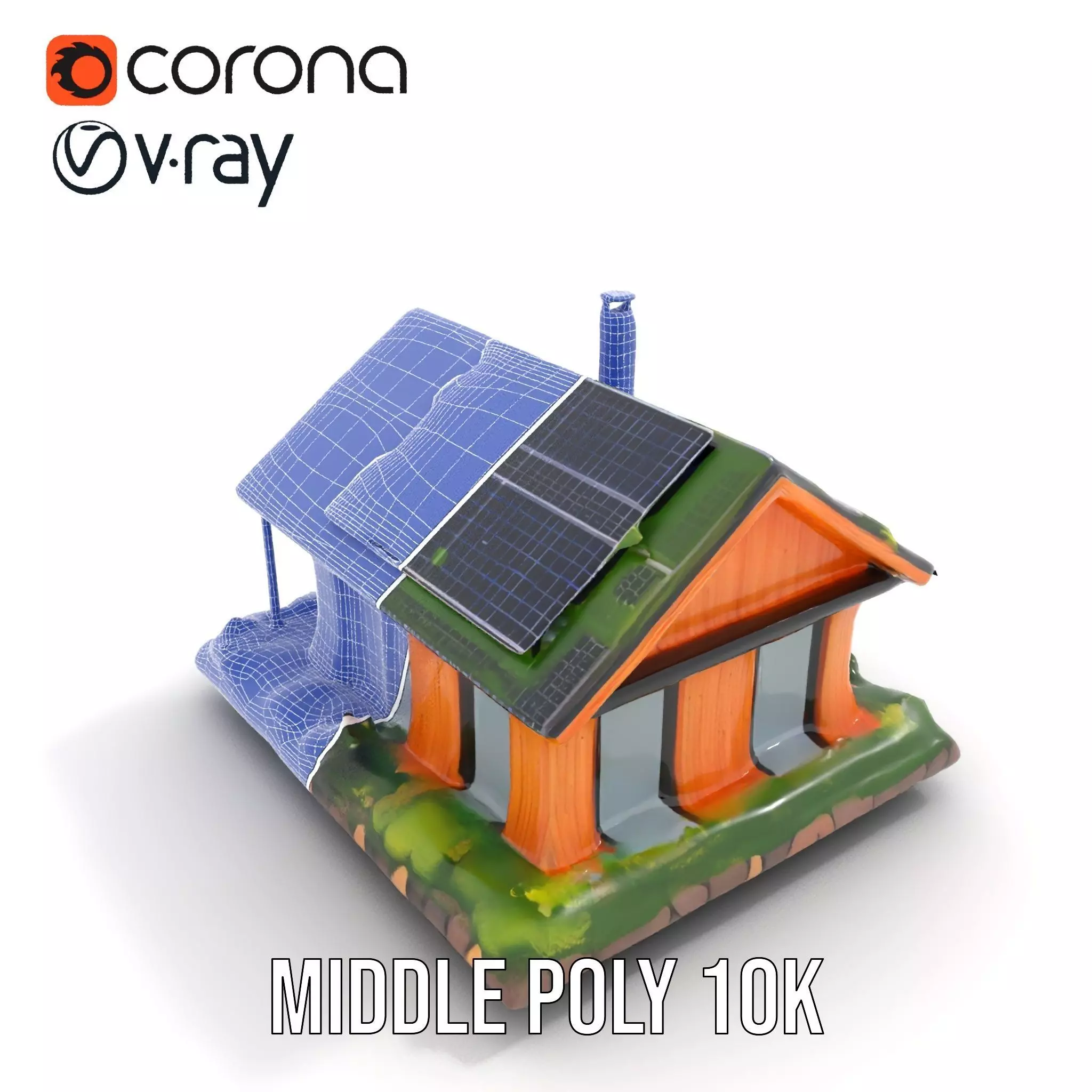EcoFriendly Cabin model pack Low-poly 3D model_21