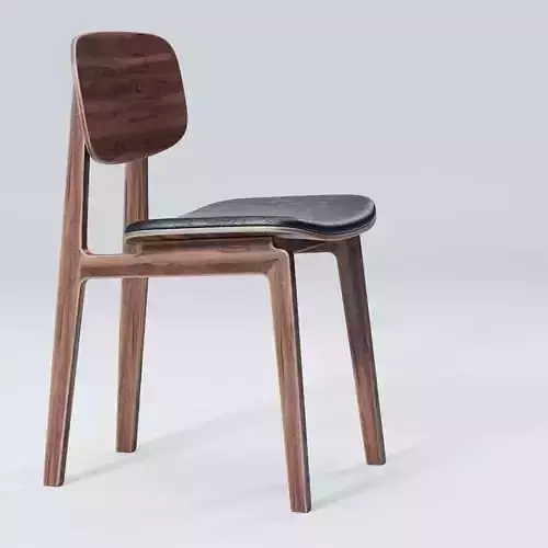 NY11 Dining Chair Walnut Leather