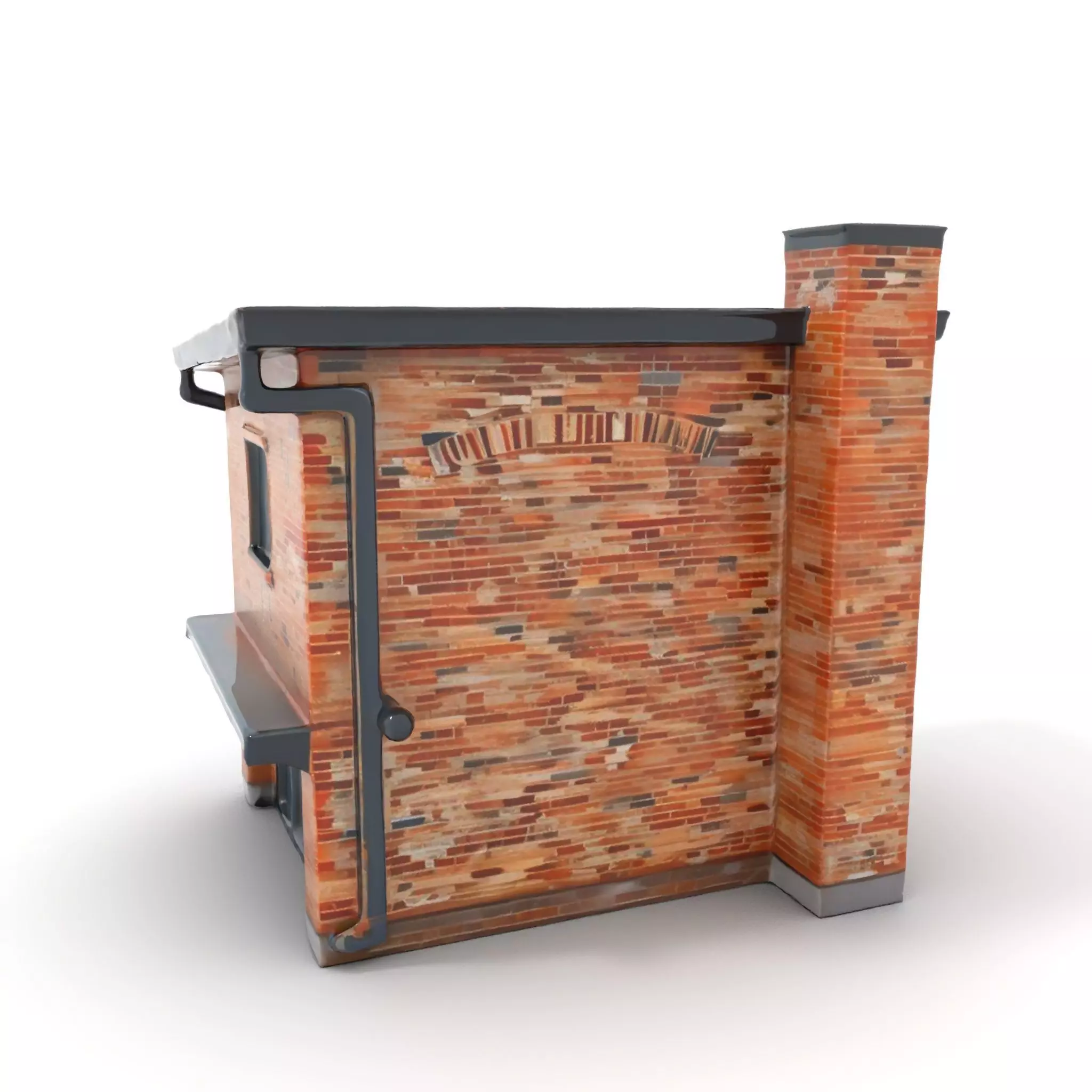 Red Brick House model pack Low-poly 3D model_0