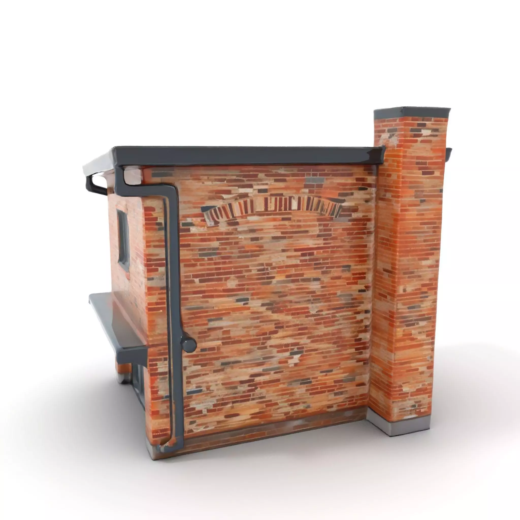 Red Brick House model pack Low-poly 3D model_21