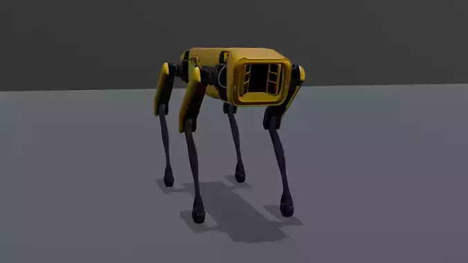 Robot Dog Low-poly 3D model Free low-poly 3D model