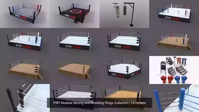 PBR Modular Boxing and Wrestling Rings Collection 