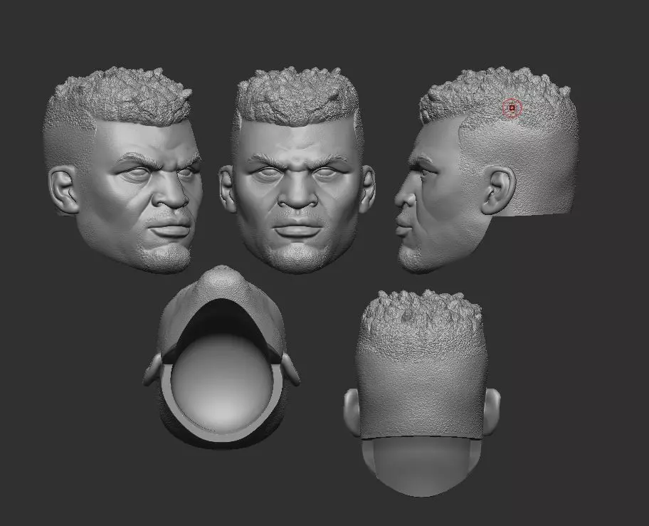 Francis Ngannou Headsculpt for Action Figures 3D print model_1