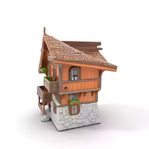 Rustic Wooden House model pack Low-poly 3D model Rustic Wooden House model pack Low-poly 3D model