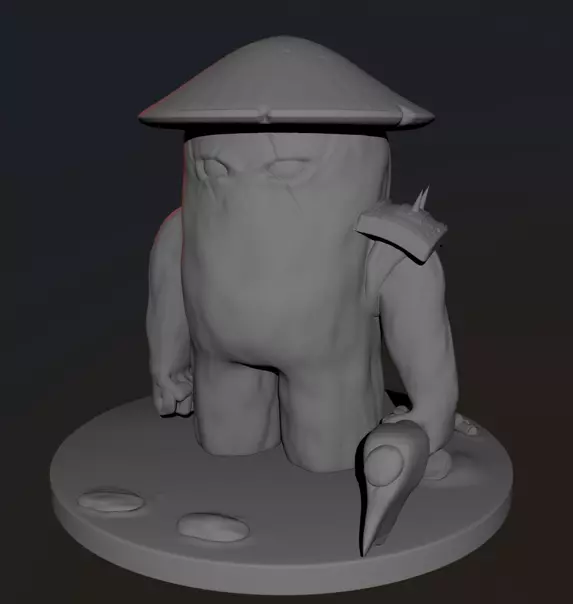 Living warrior mushroom Free 3D print model