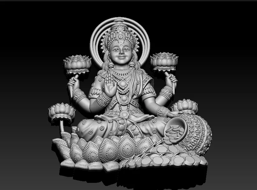 Laxmi Mata 3D print model 3D print model_8