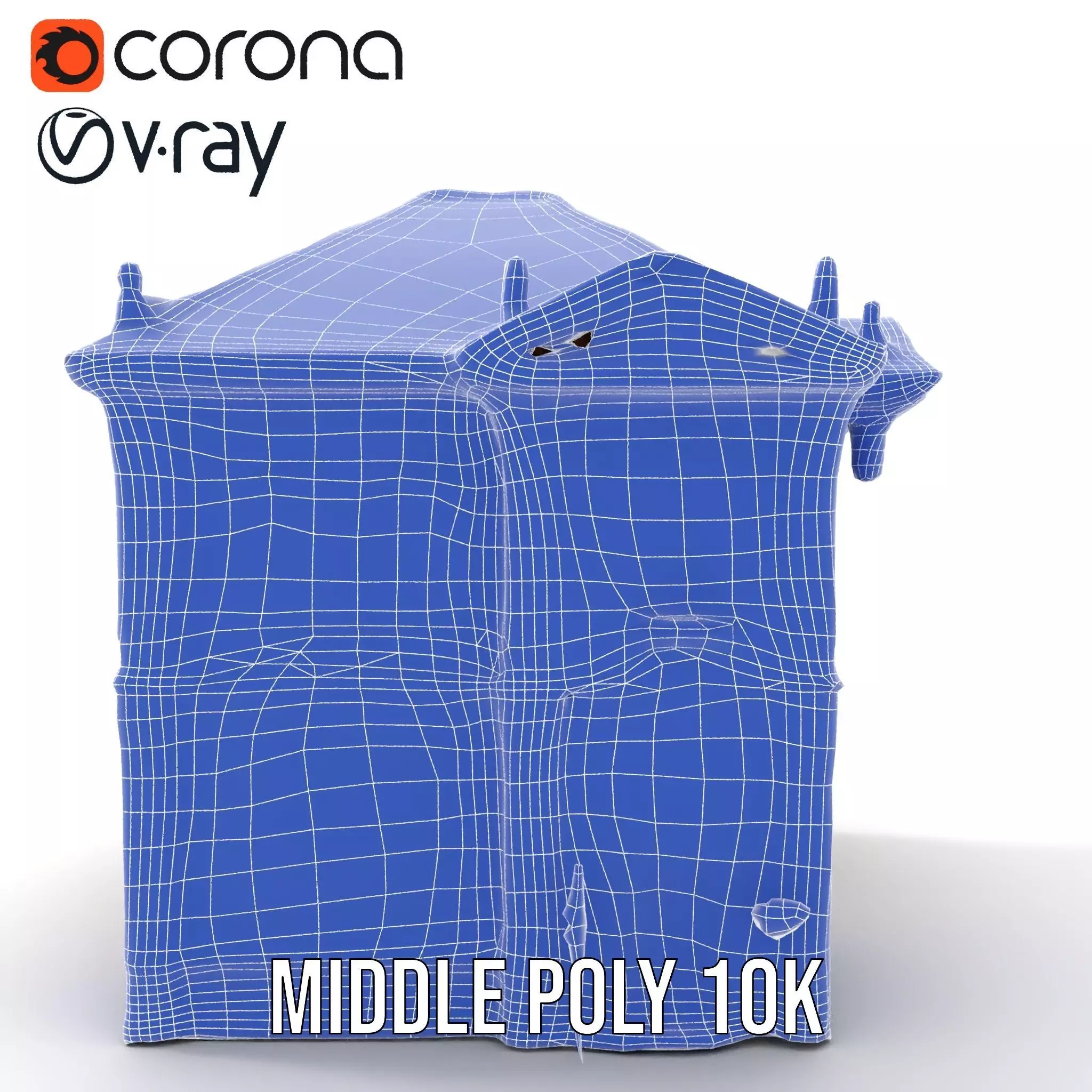 Classic Beige Manor model pack Low-poly 3D model_29