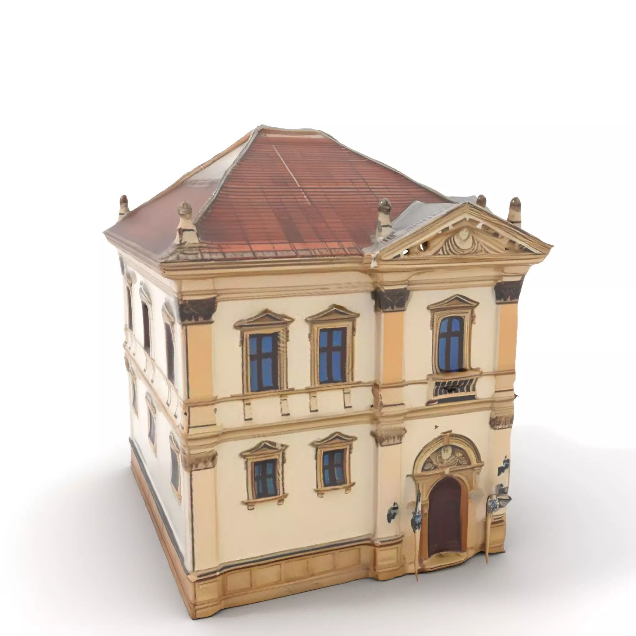 Classic Beige Manor model pack Low-poly 3D model_0