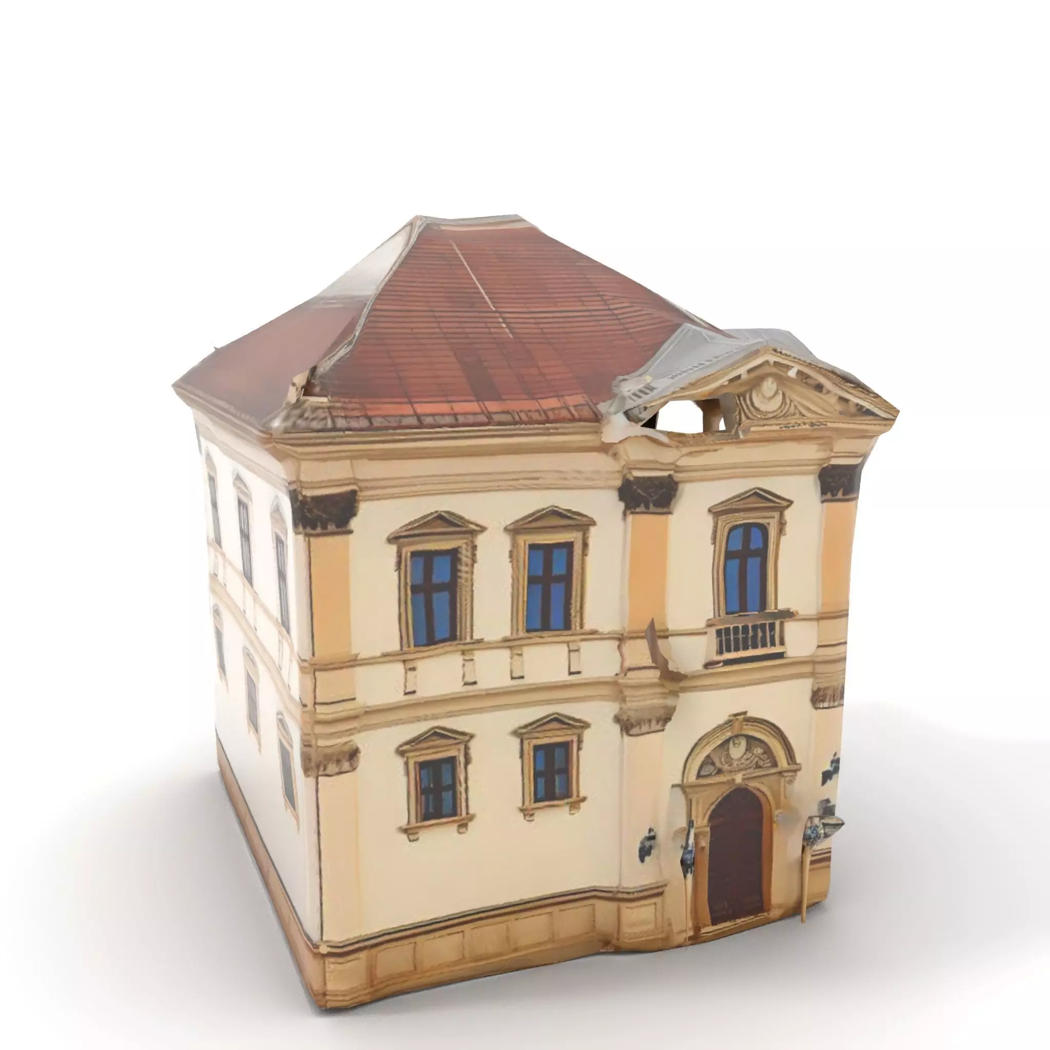 Classic Beige Manor model pack Low-poly 3D model_12