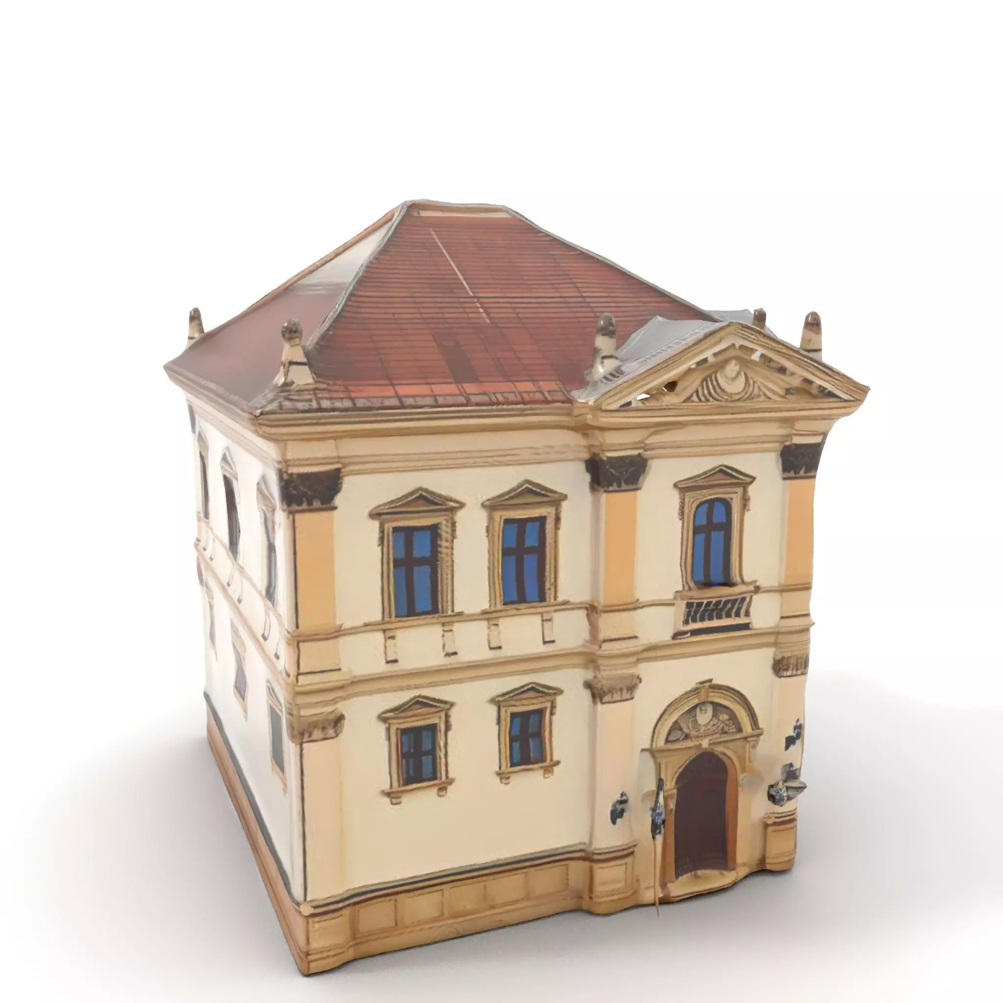 Classic Beige Manor model pack Low-poly 3D model_11