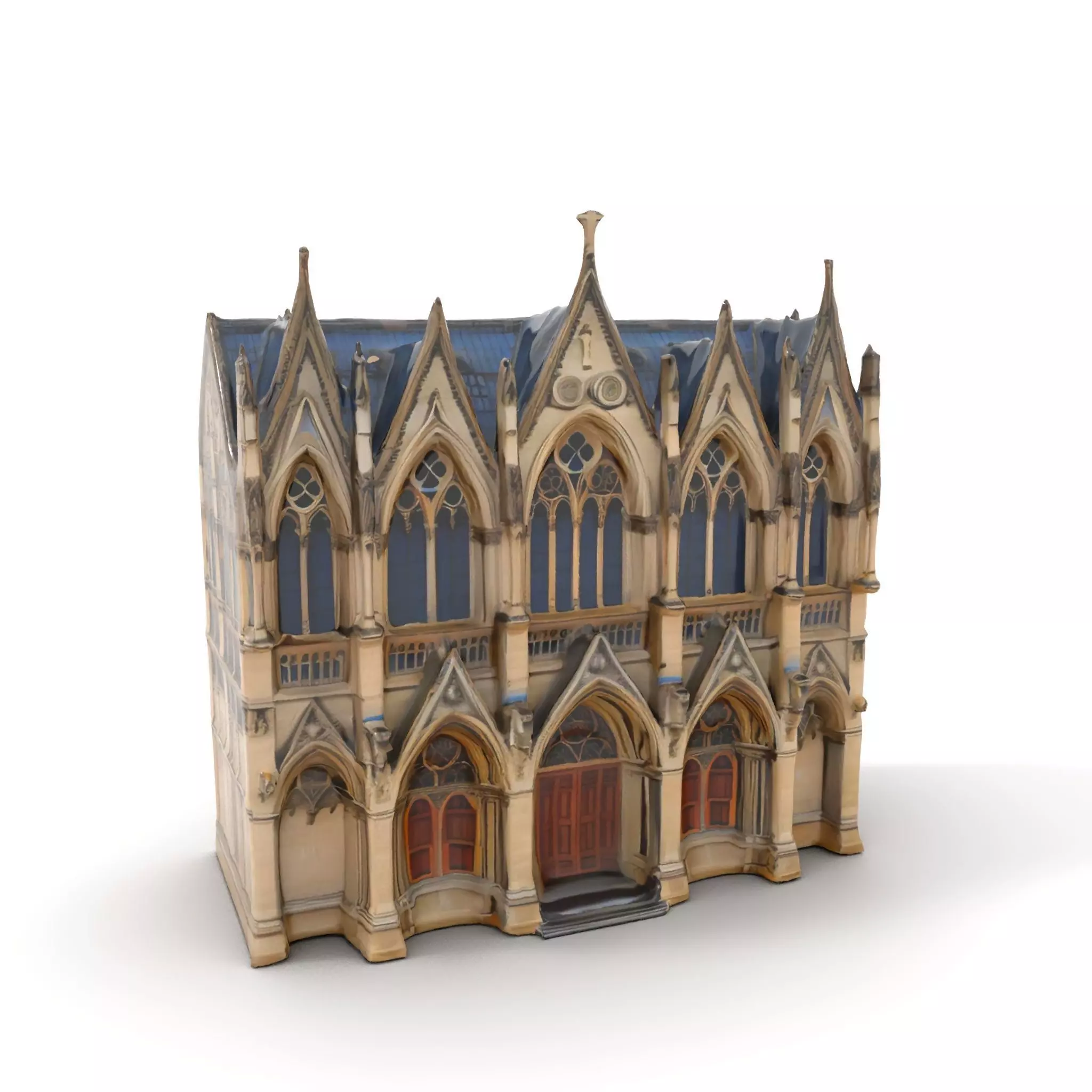 Gothic Cathedral Facade model pack Low-poly 3D model_13