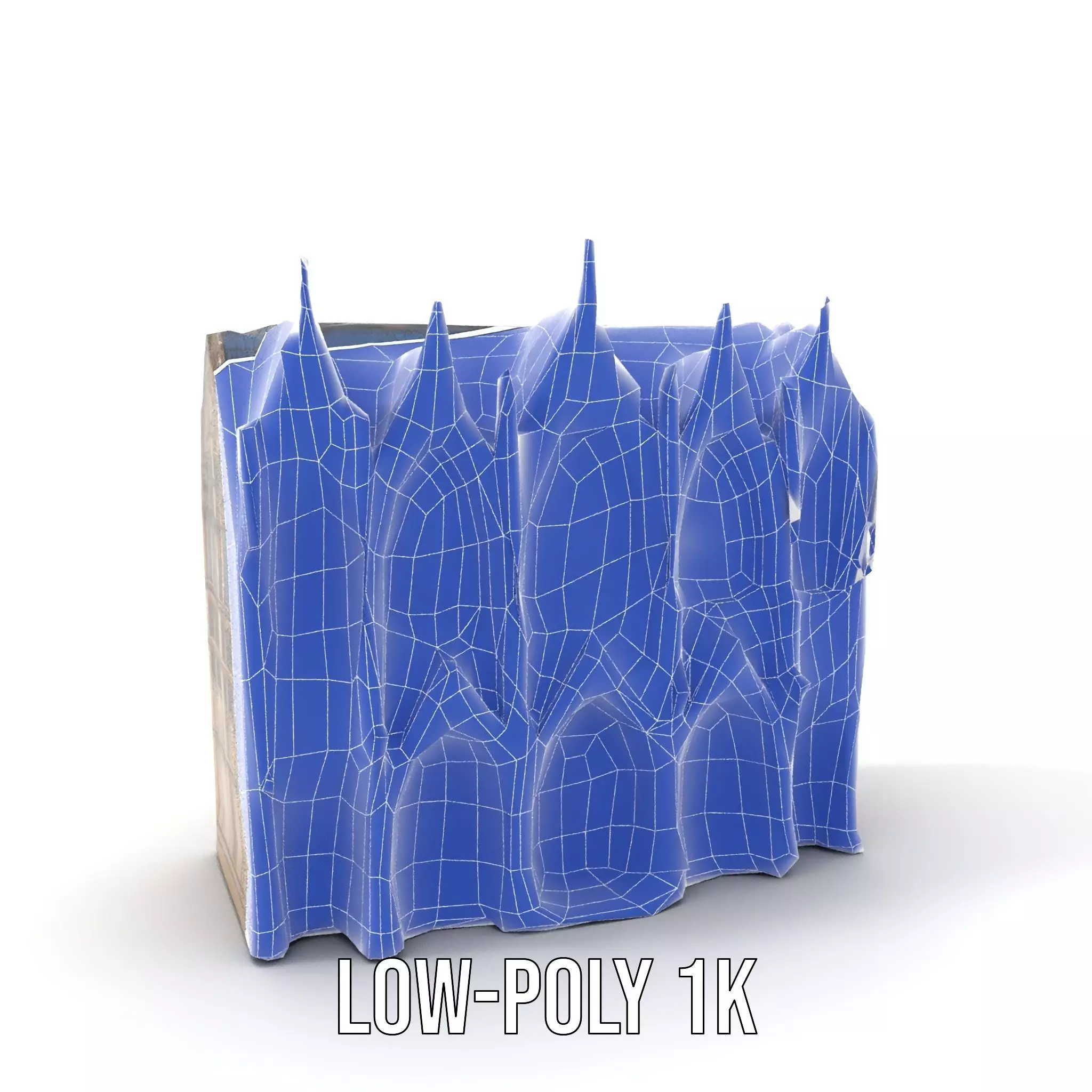 Gothic Cathedral Facade model pack Low-poly 3D model_19