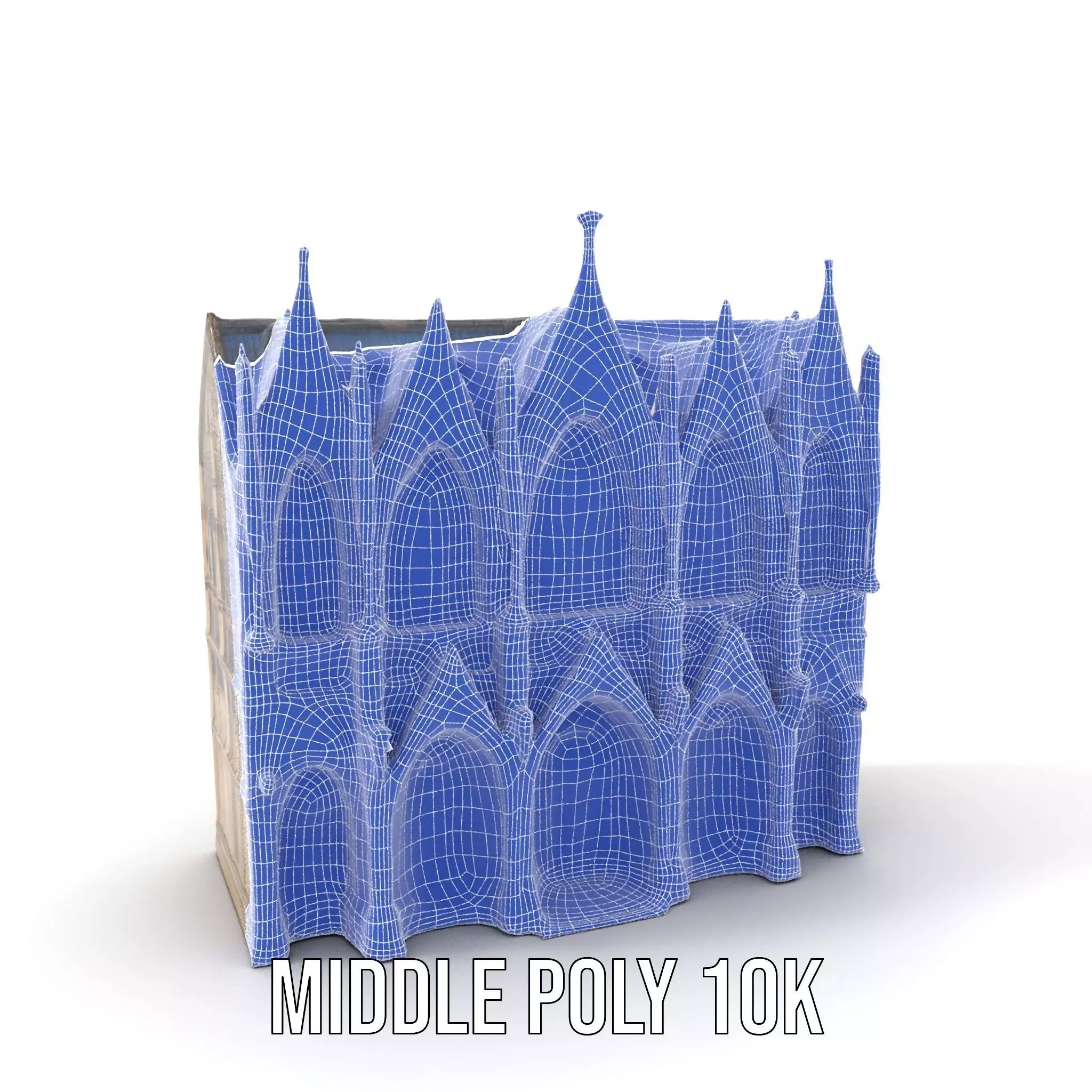 Gothic Cathedral Facade model pack Low-poly 3D model_26