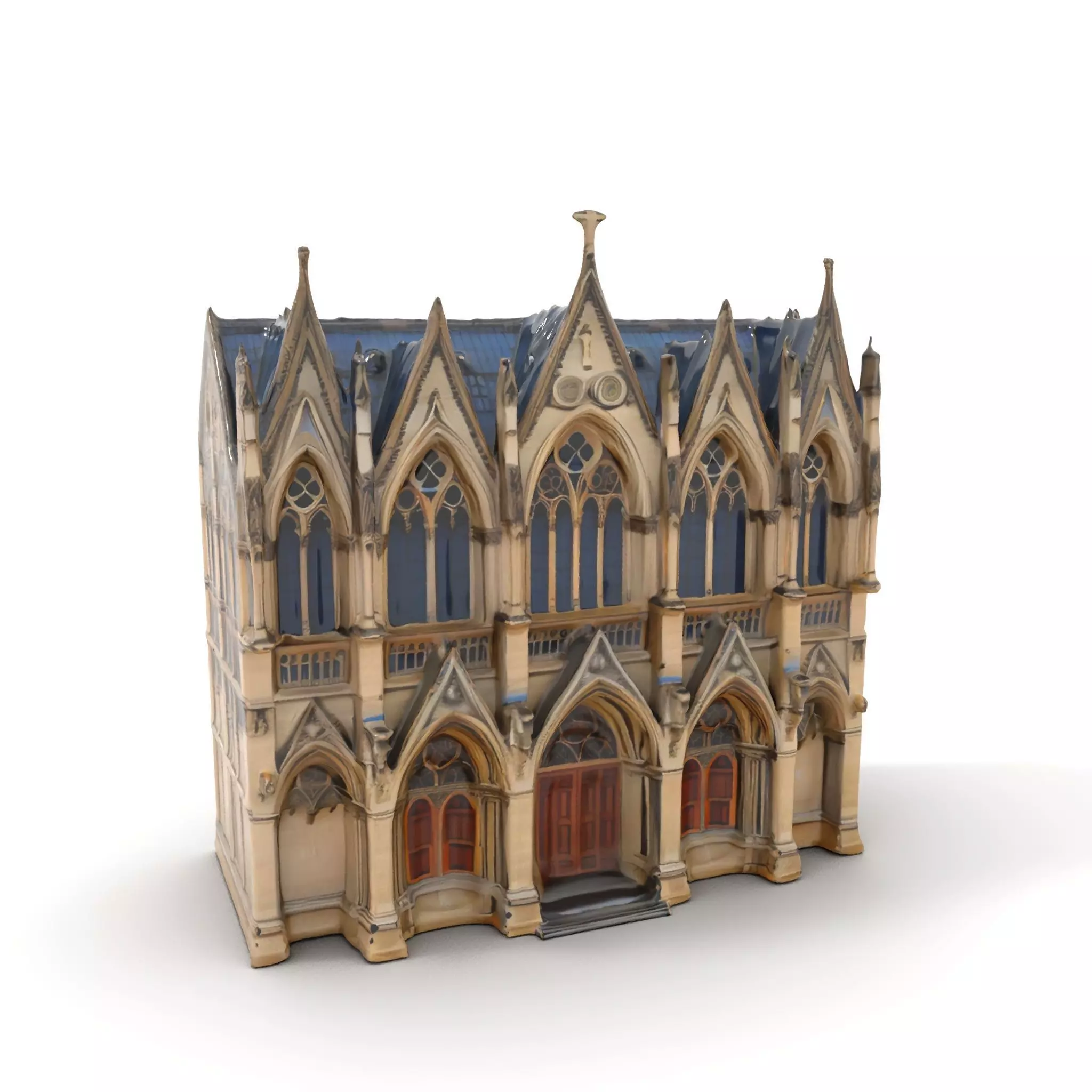 Gothic Cathedral Facade model pack Low-poly 3D model_0