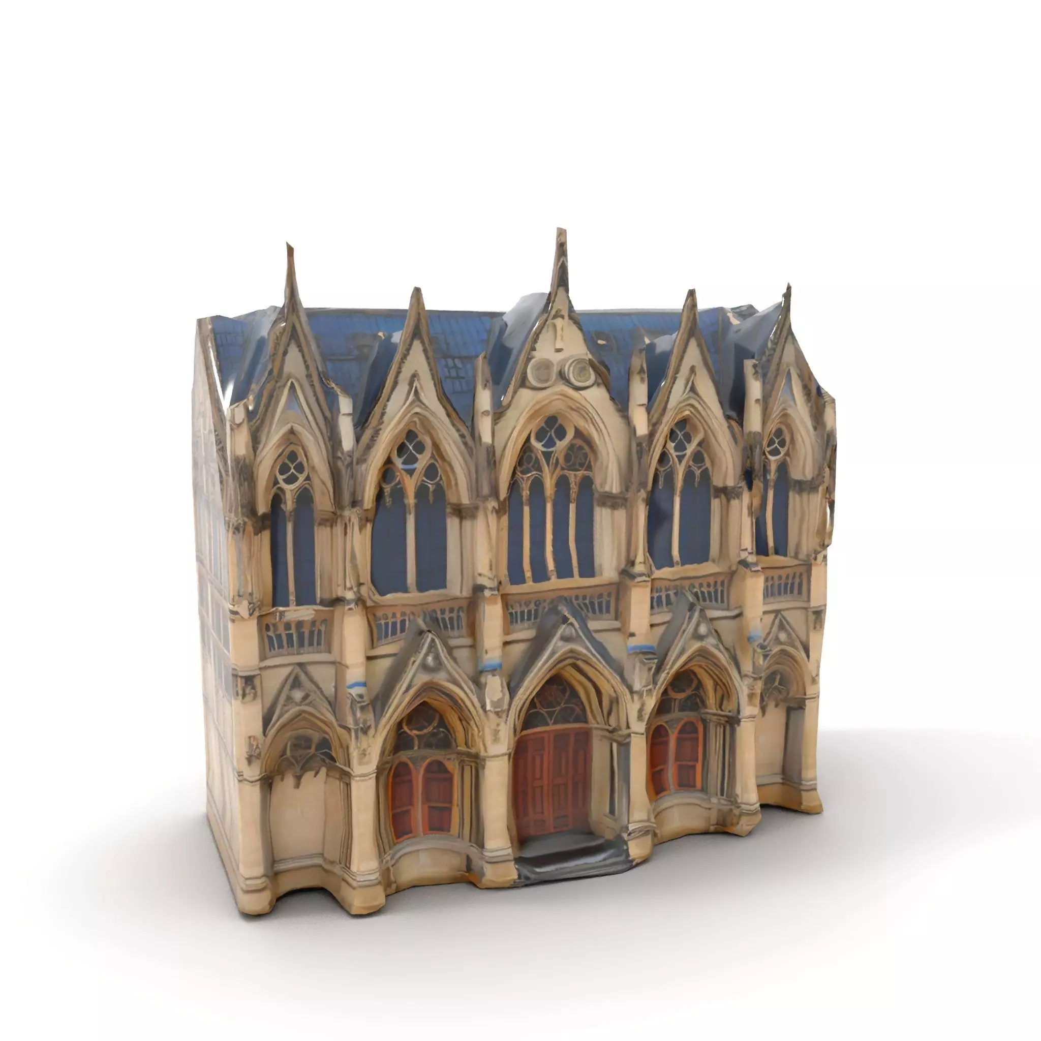Gothic Cathedral Facade model pack Low-poly 3D model_9