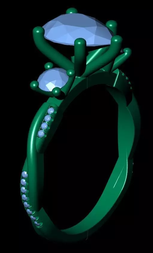 PEAR SOLITAIRE ENGEGMENT RING 3D print model_14