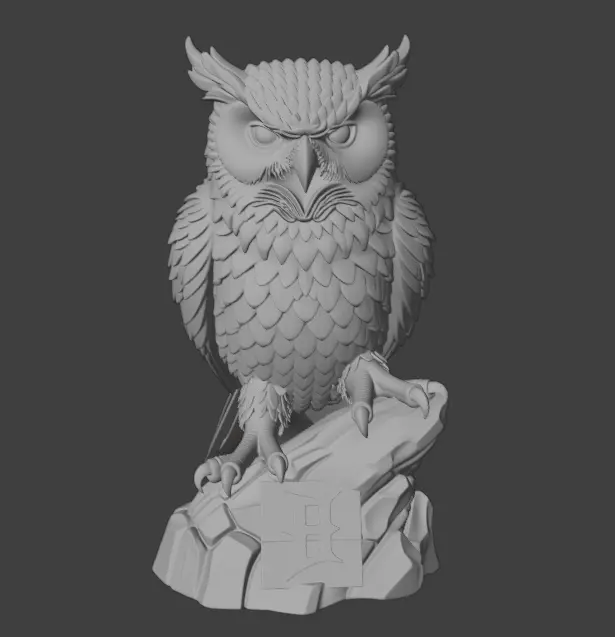 Halloween Owl 3D Model 3D print model_3