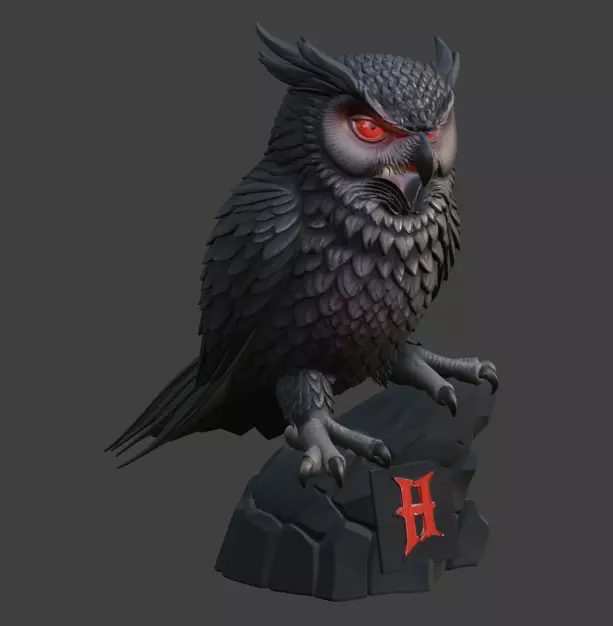 Halloween Owl 3D Model 3D print model_1