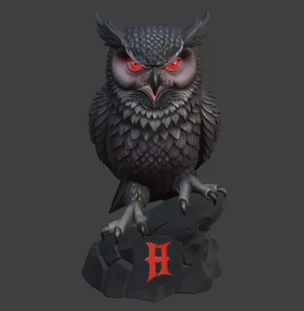 Halloween Owl 3D Model 3D print model_0