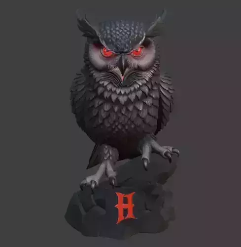 Halloween Owl 3D Model 3D print model
