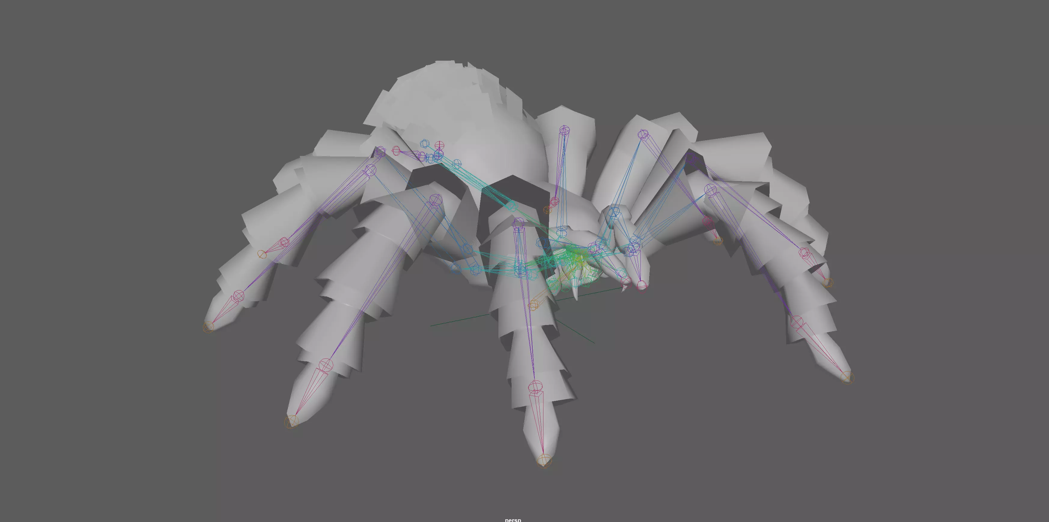 Spider Tarantula Low-poly 3D model_7