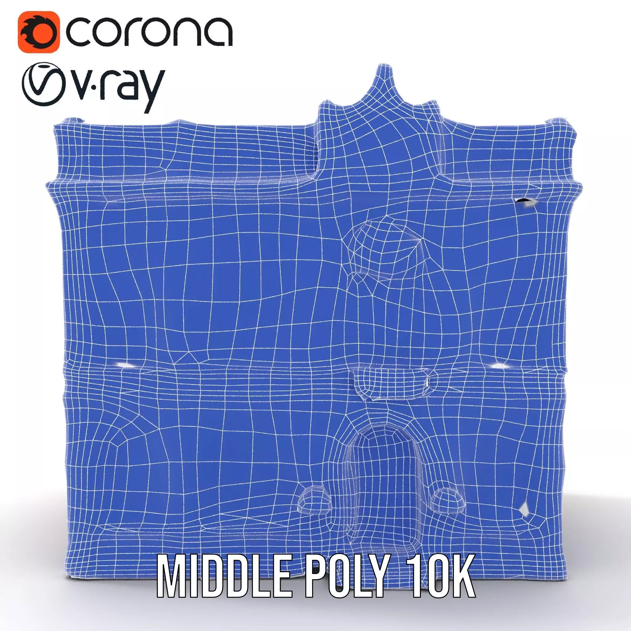 Victorian Brick Building model pack Low-poly 3D model_26