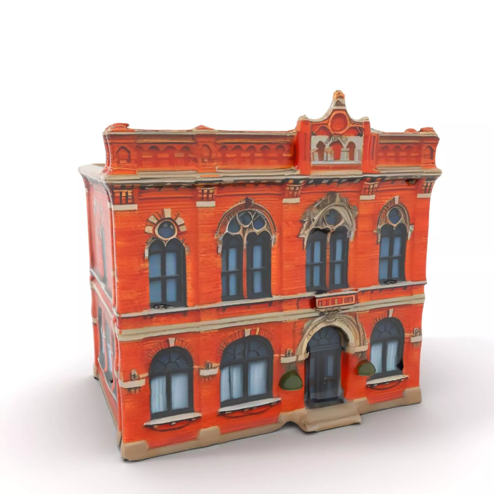 Victorian Brick Building model pack Low-poly 3D model_11