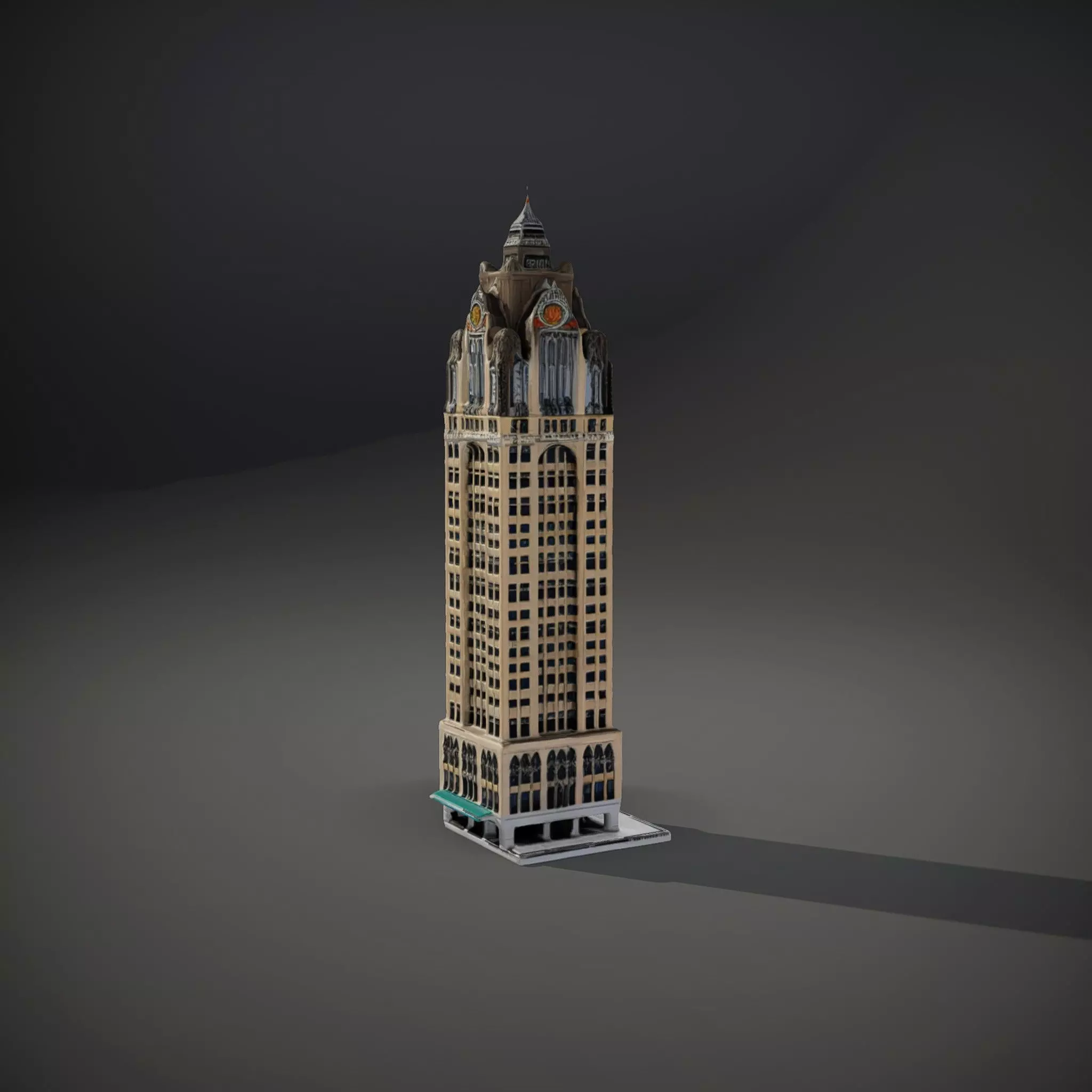 Art Deco Skyscraper model pack Low-poly 3D model_34