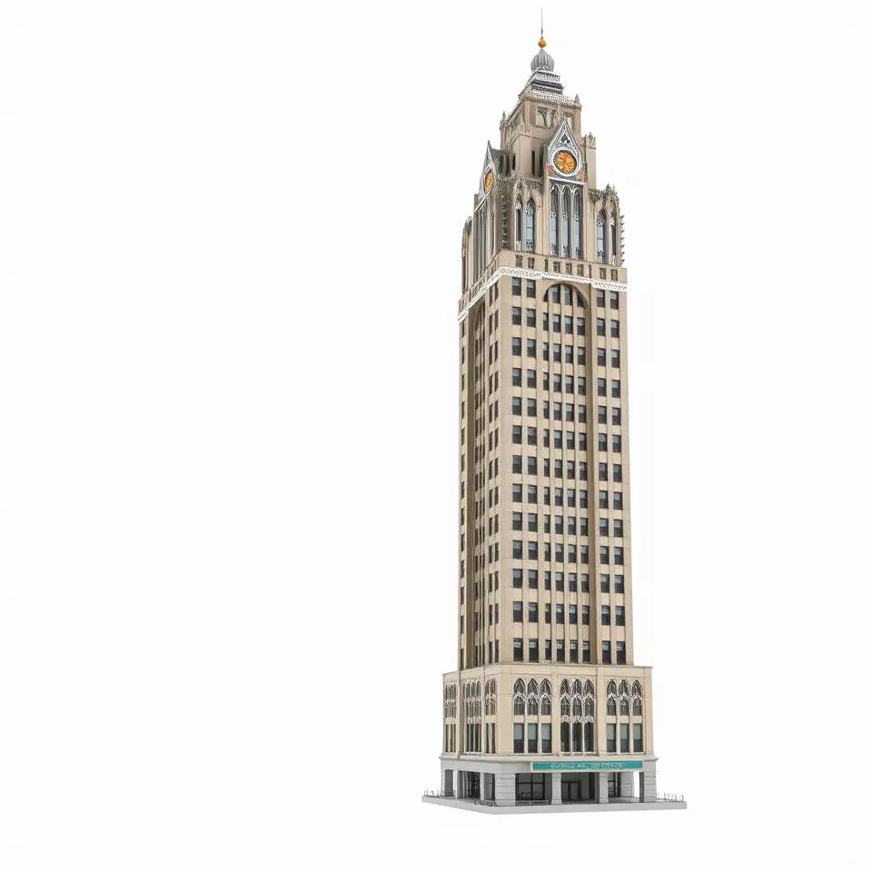 Art Deco Skyscraper model pack Low-poly 3D model_2