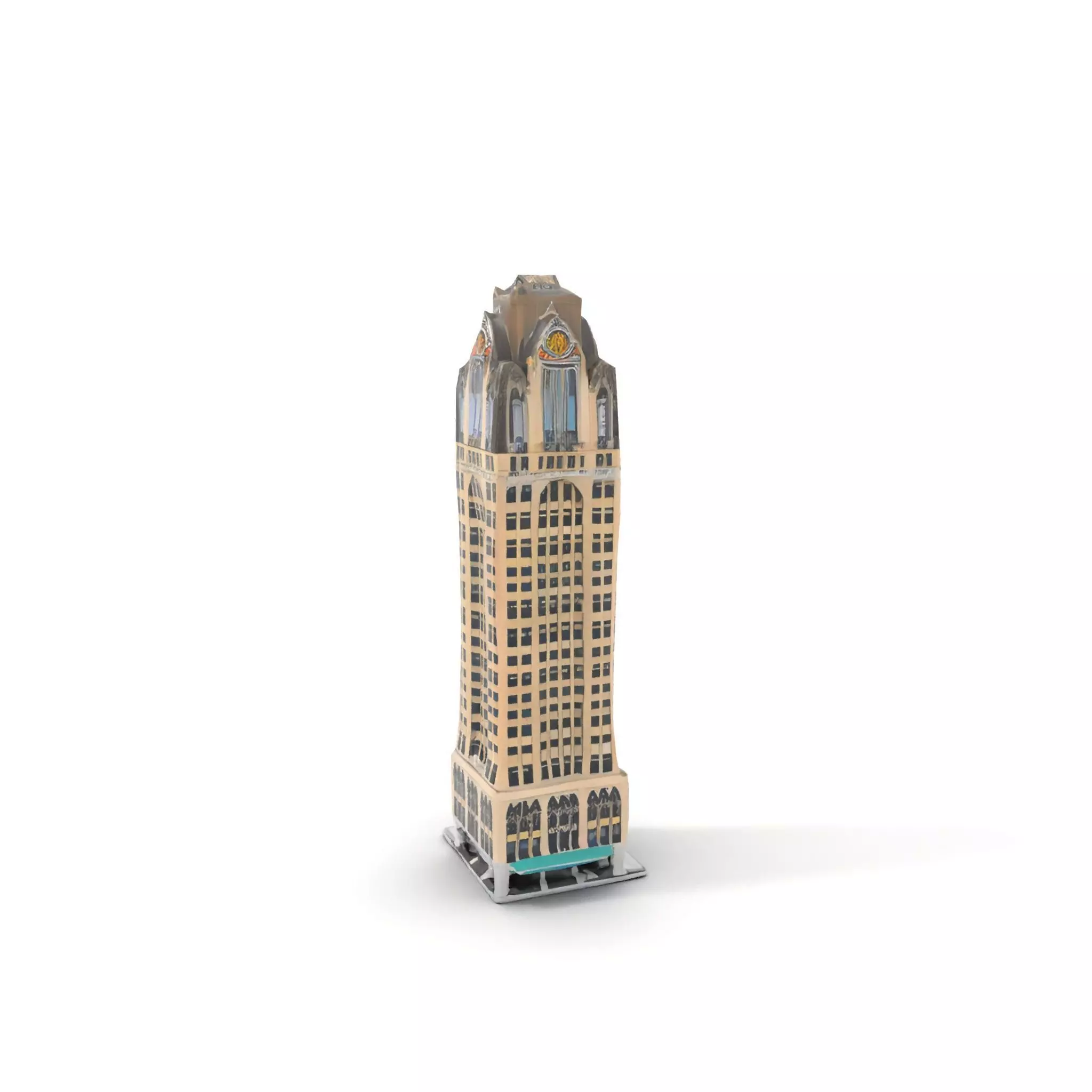 Art Deco Skyscraper model pack Low-poly 3D model_7