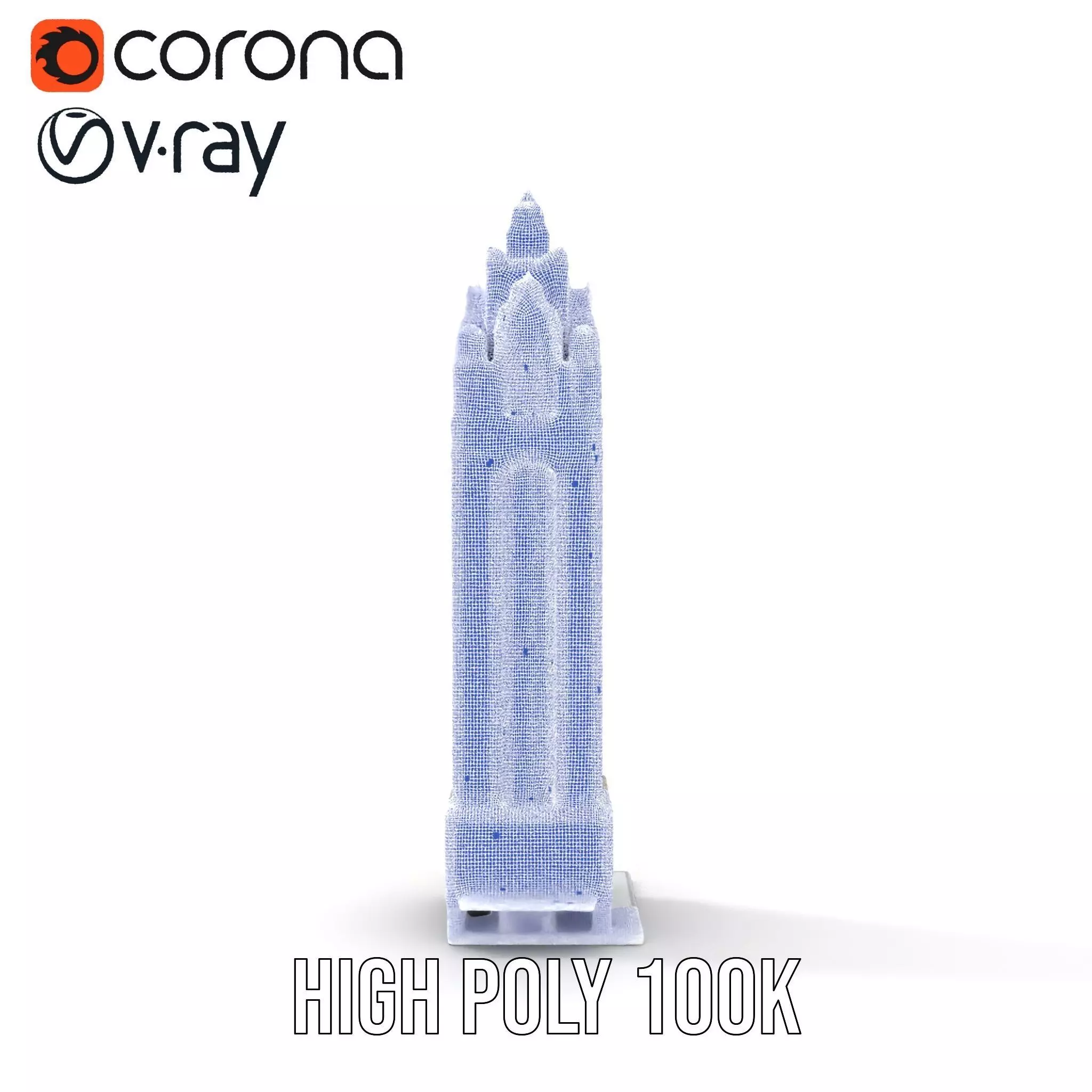 Art Deco Skyscraper model pack Low-poly 3D model_28