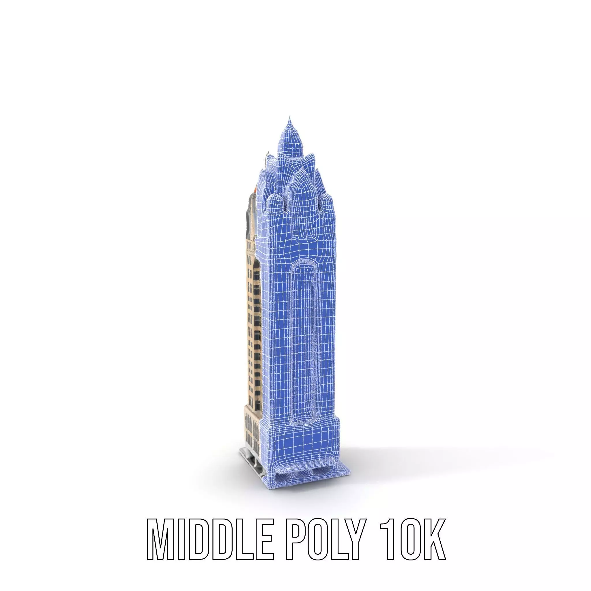 Art Deco Skyscraper model pack Low-poly 3D model_15