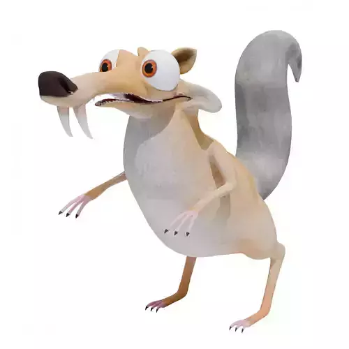 Scrat - Ice Age Low-poly 3D model