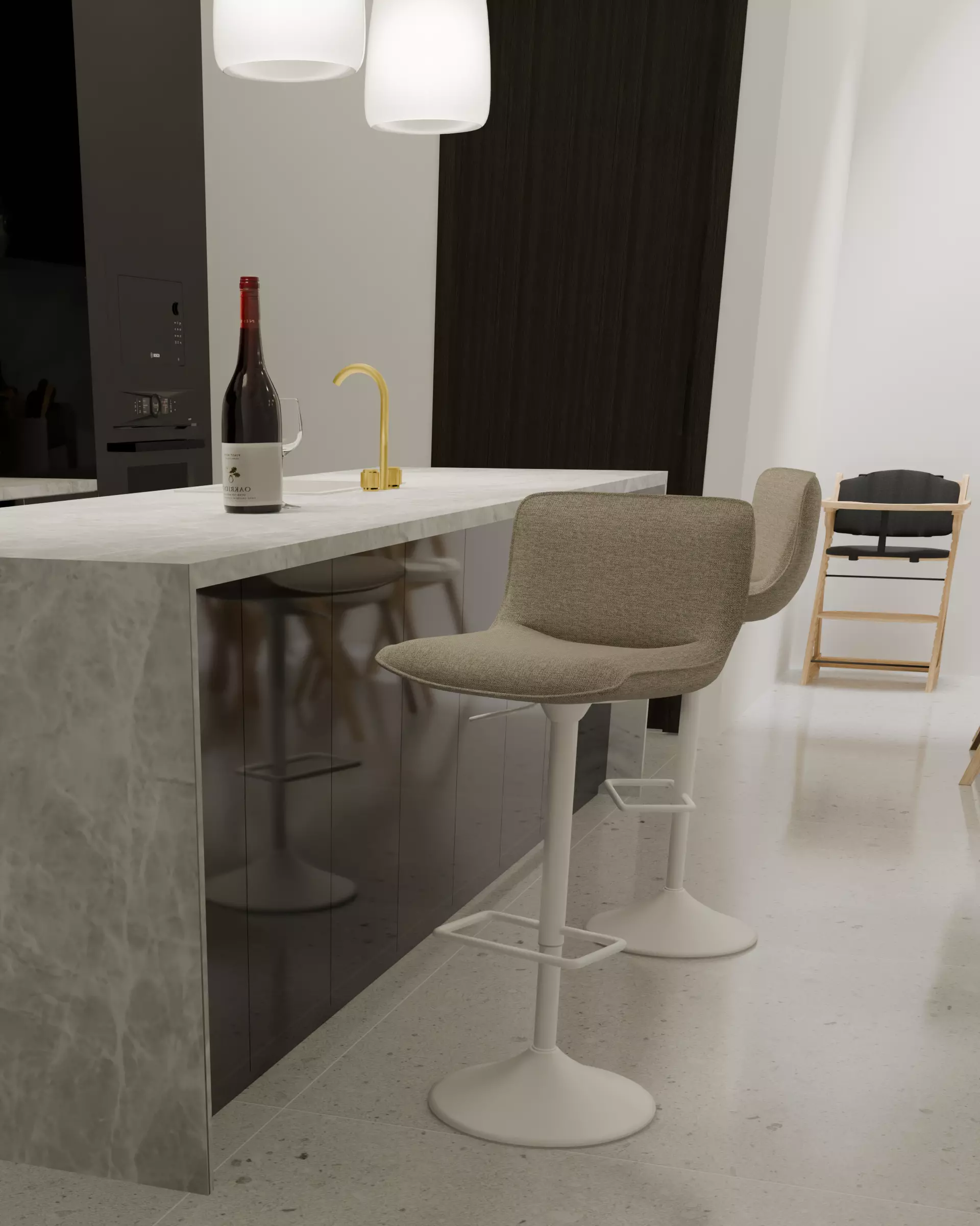 Bar Stool Linea Bobby 3D model