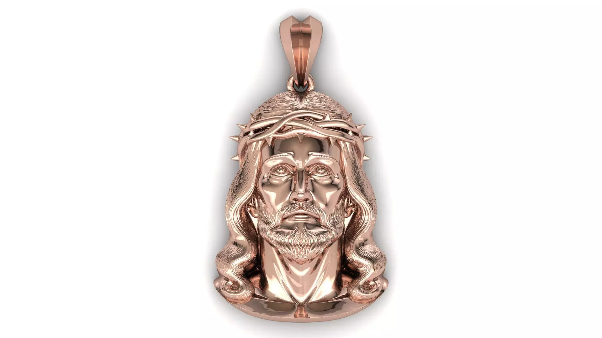 Jesus Pendant 3D print model_2
