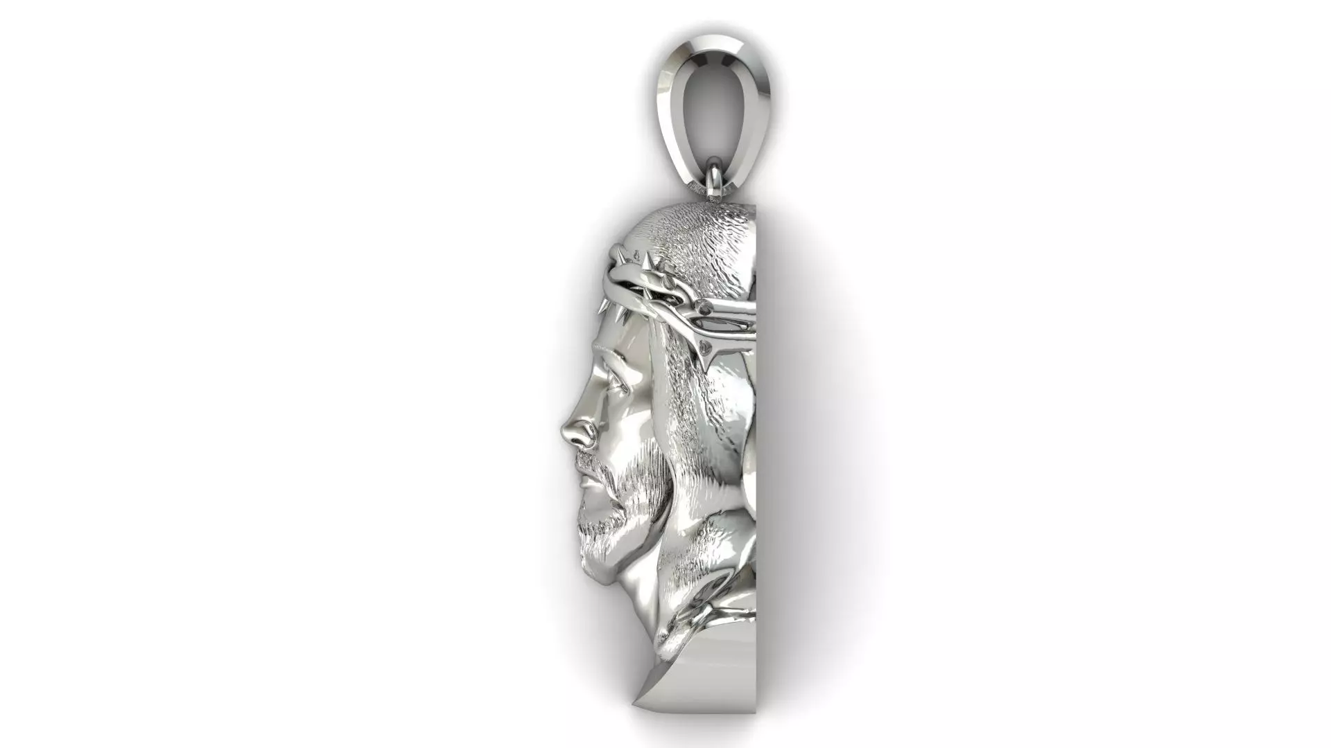 Jesus Pendant 3D print model_4